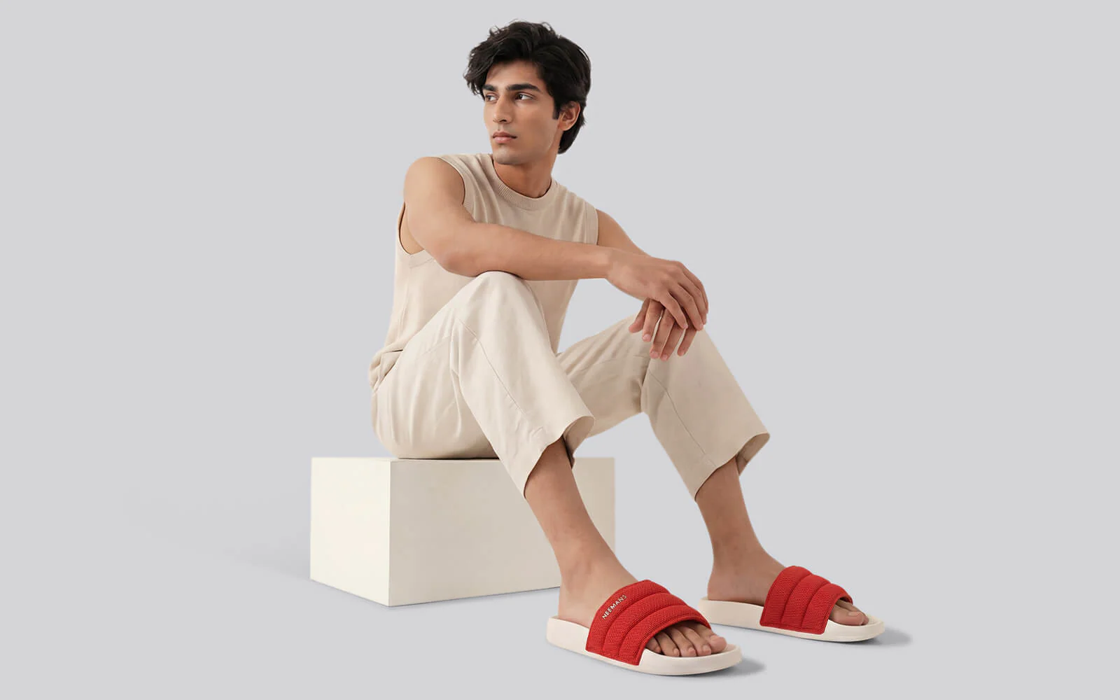 High Sprout Soother Slides For Men : Red - Image 6