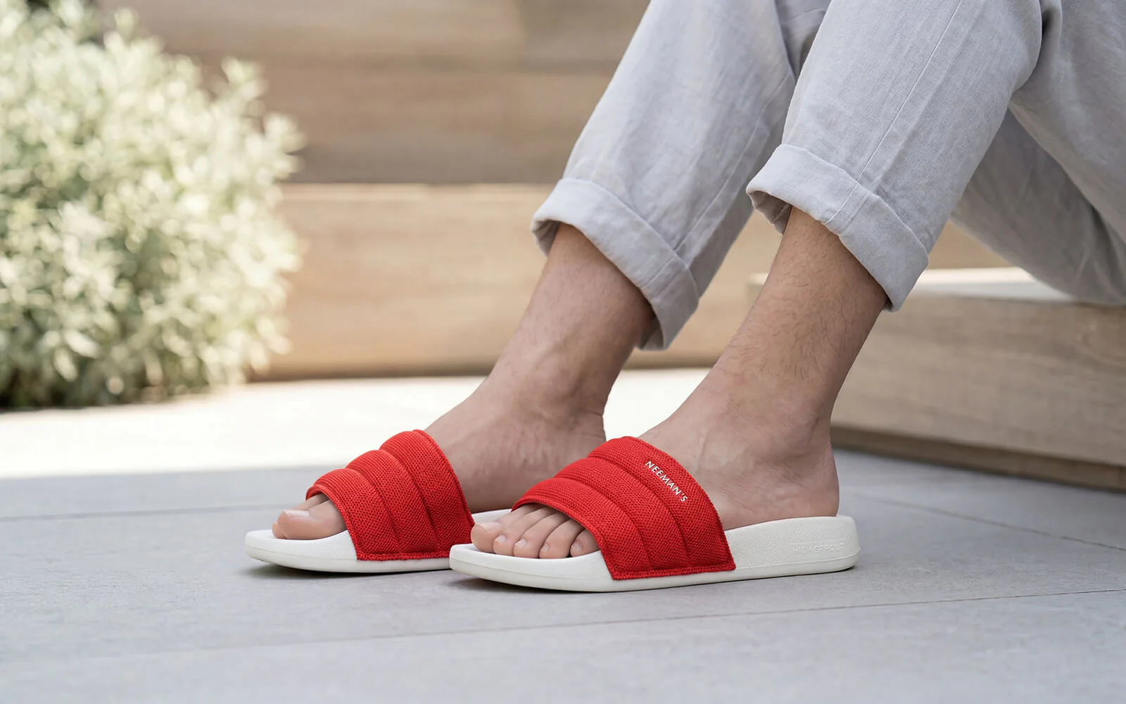 High Sprout Soother Slides For Men : Red - Image 8