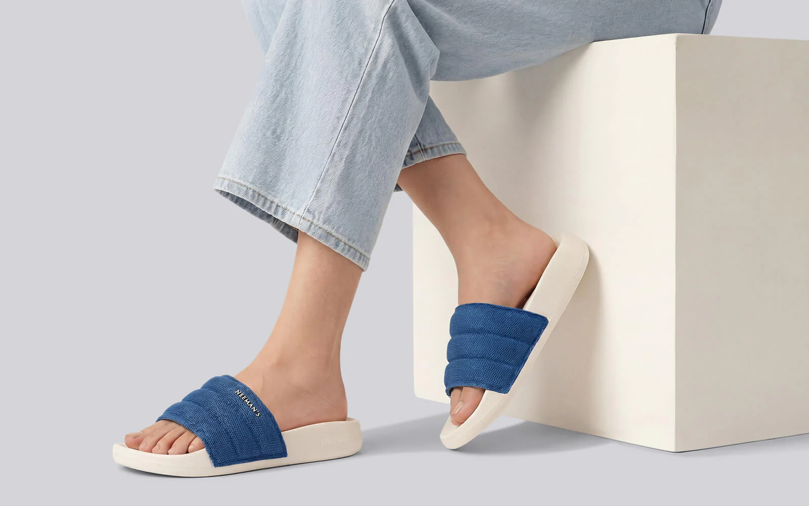High Sprout Soother Slides For Women : Blue - Image 9