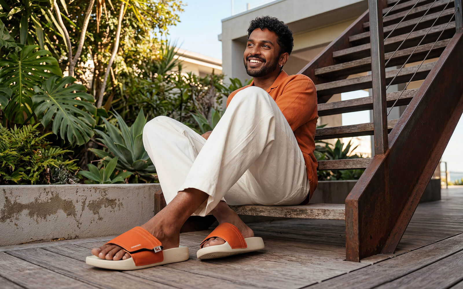 High Sprout Cush Slides For Men : Ivory - Image 8