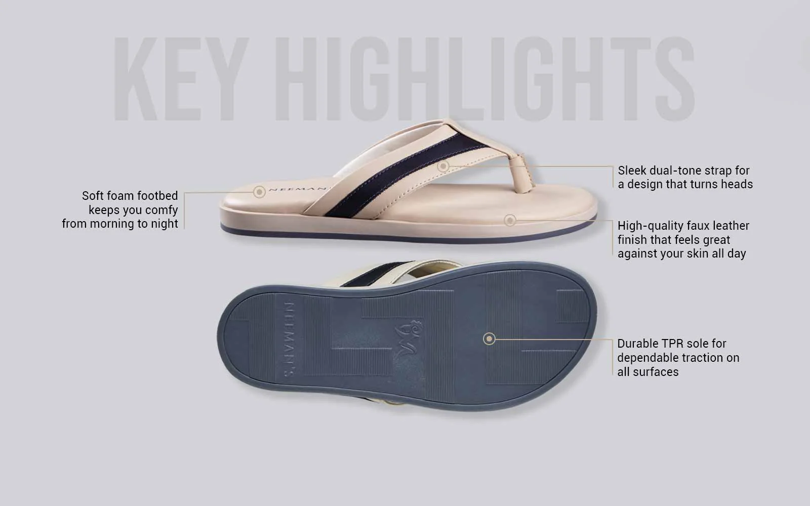 Indo-Western Flips : Ivory-Grey - Image 4