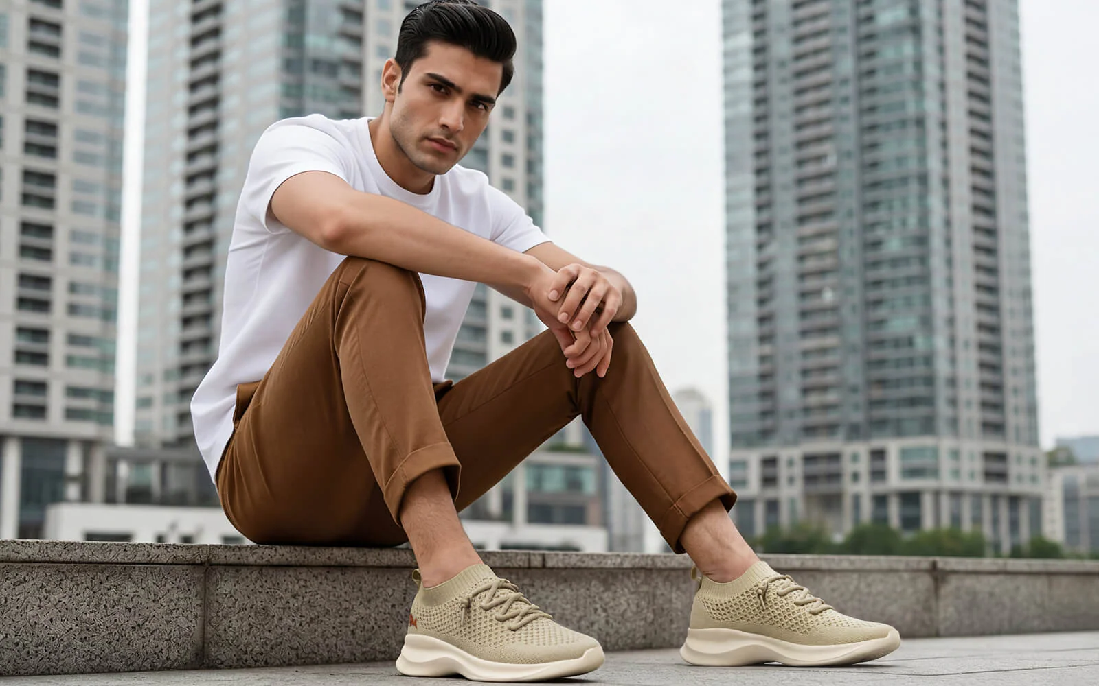 Knit Gliders For Men : Beige - Image 6