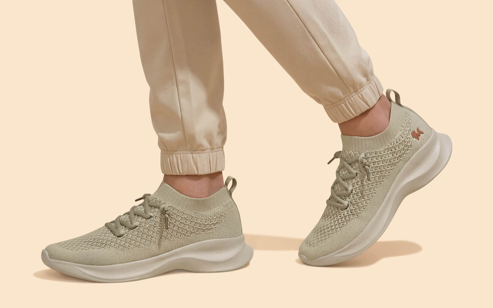 Knit Gliders For Men : Beige - Image 7