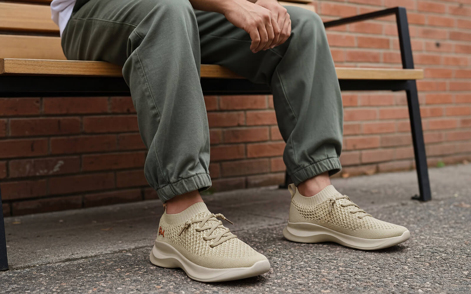 Knit Gliders For Men : Beige - Image 9