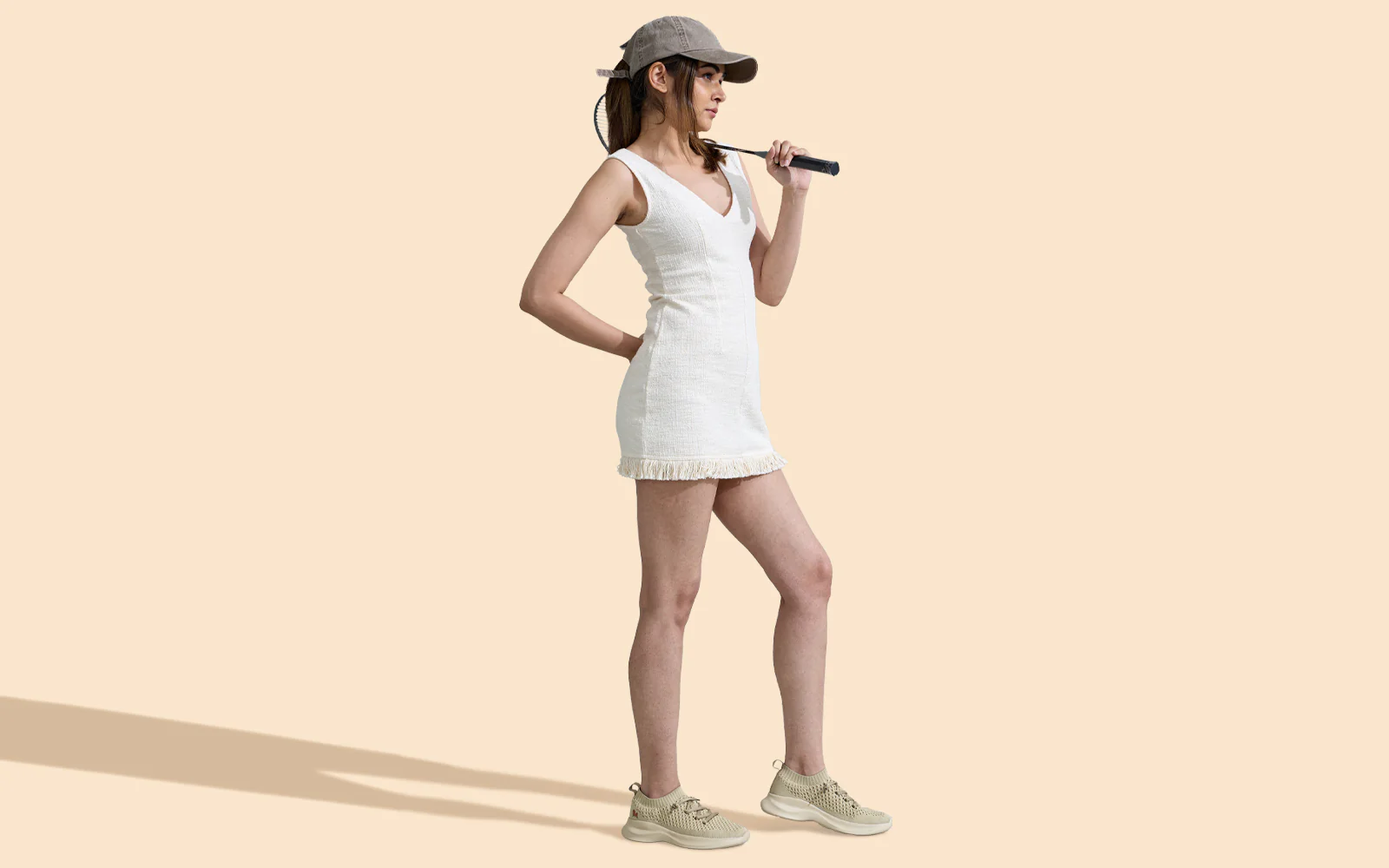 Knit Gliders For Women : Beige - Image 9