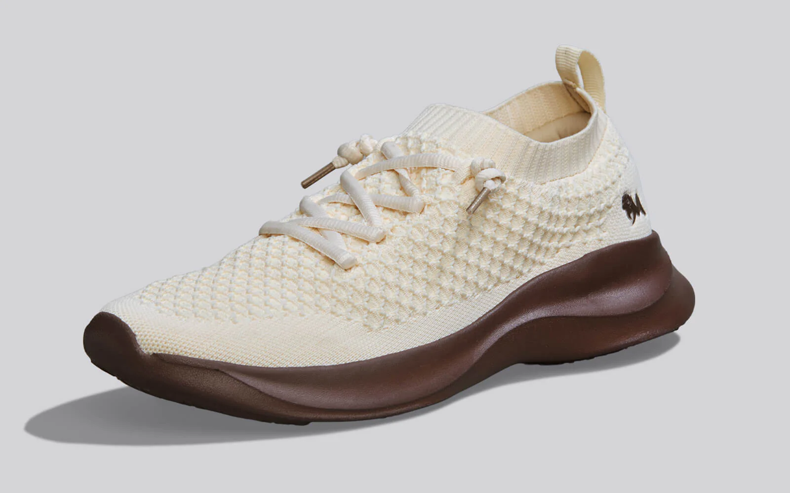 Knit Gliders For Women : Ivory Brown - Image 5