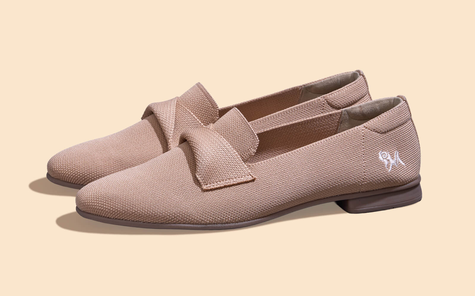Knit Grace Loafers For Women : Beige - Image 6