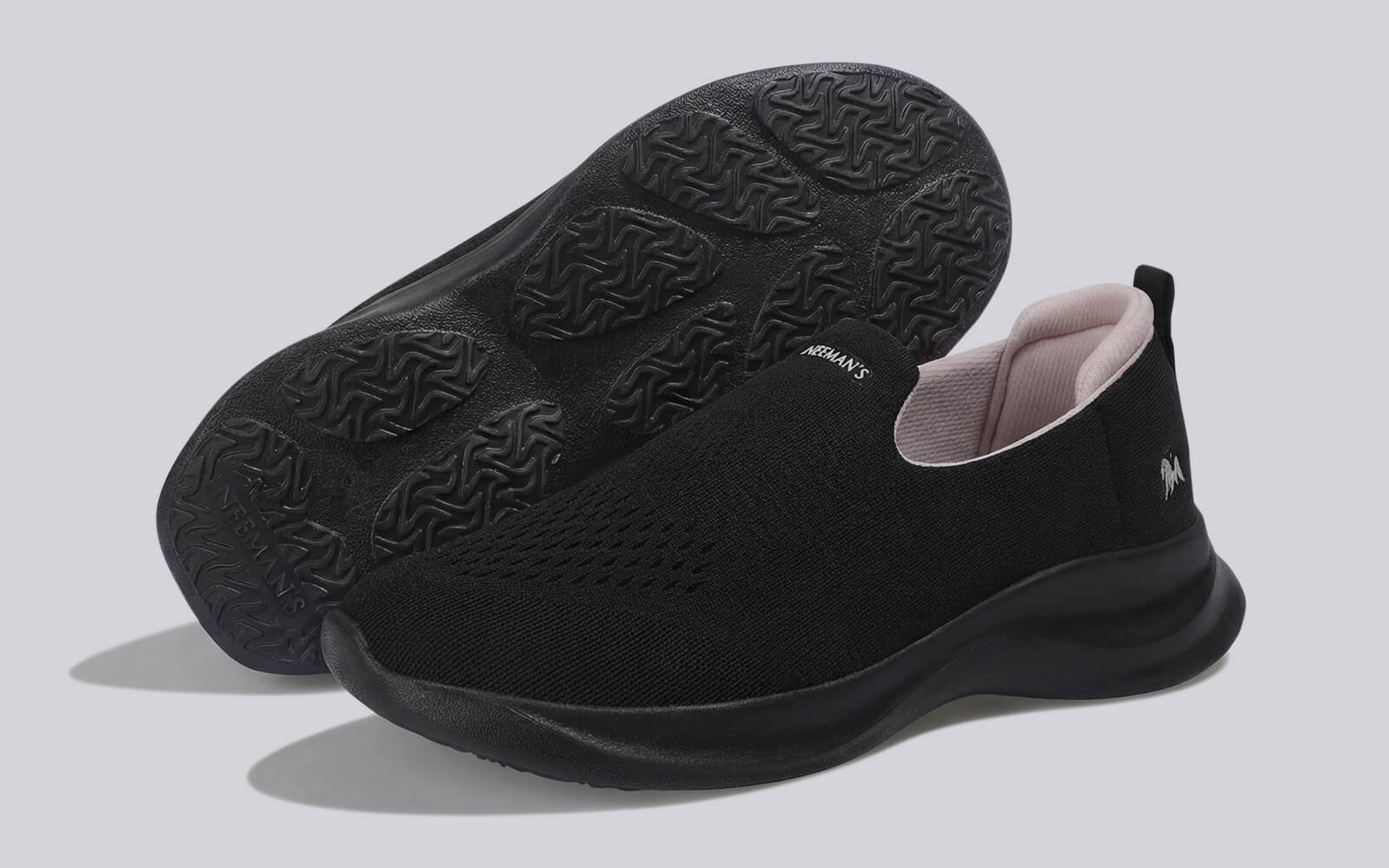 Knit Lite Slip Ons For Women : Black - Image 12