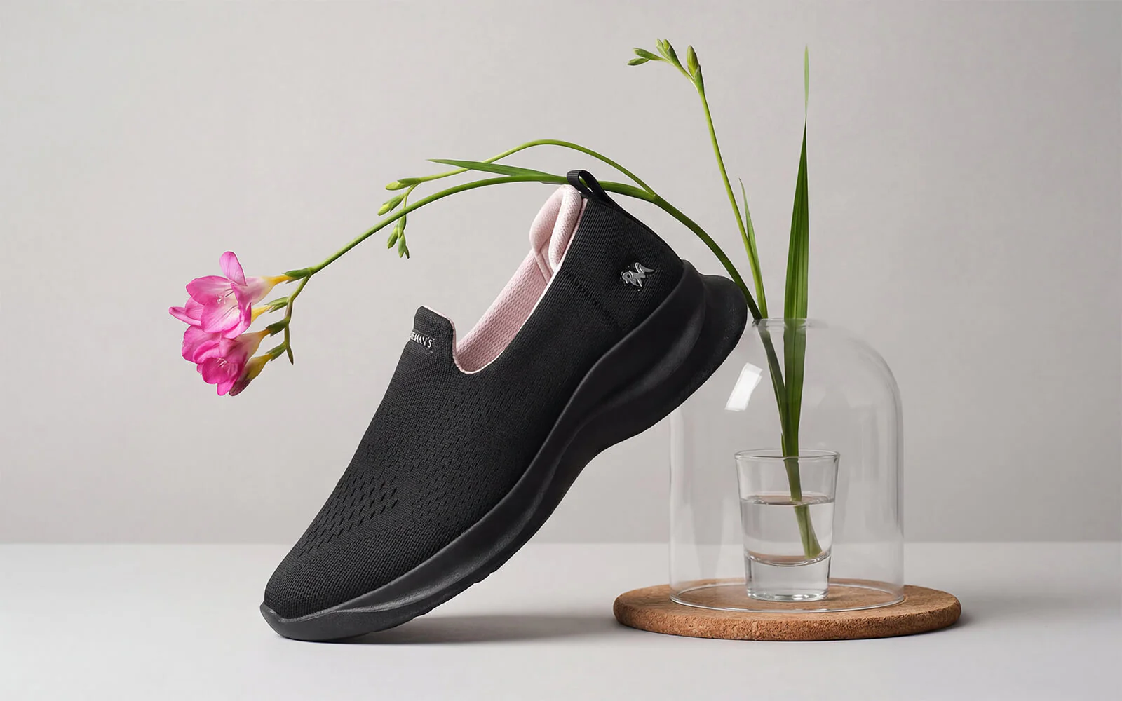 Knit Lite Slip Ons For Women : Black - Image 2