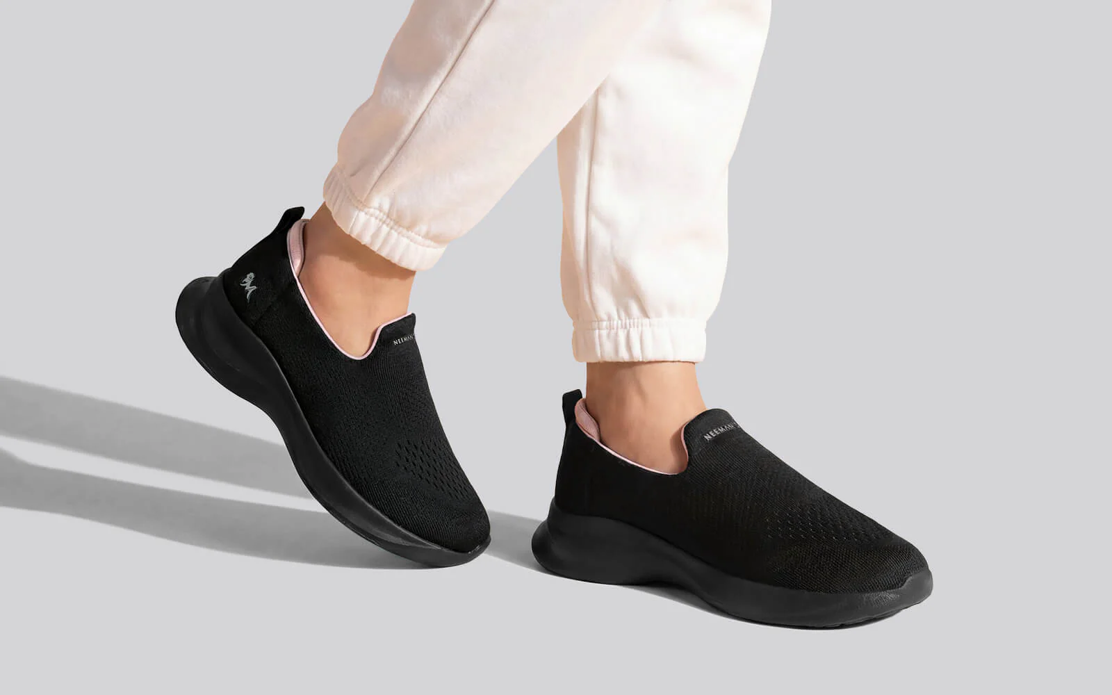 Knit Lite Slip Ons For Women : Black - Image 9