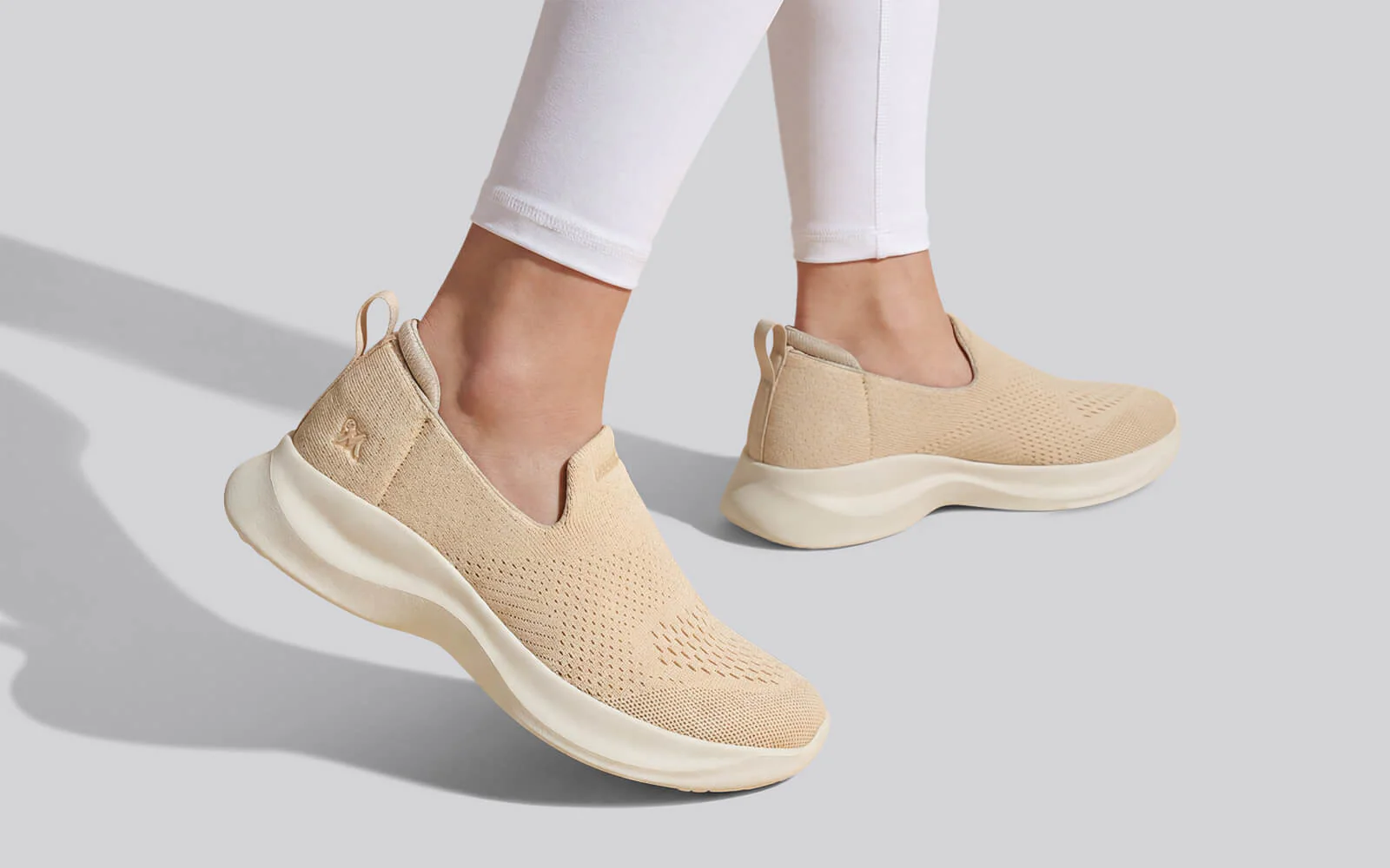 Knit Lite Slip Ons For Women : Ivory - Image 9