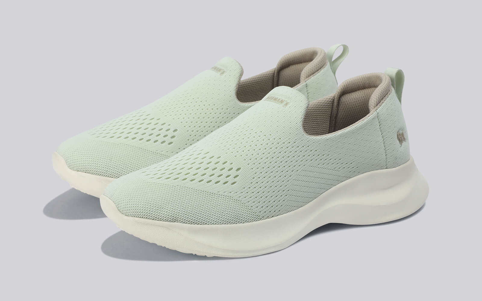 Knit Lite Slip Ons For Women : Light Green - Image 10