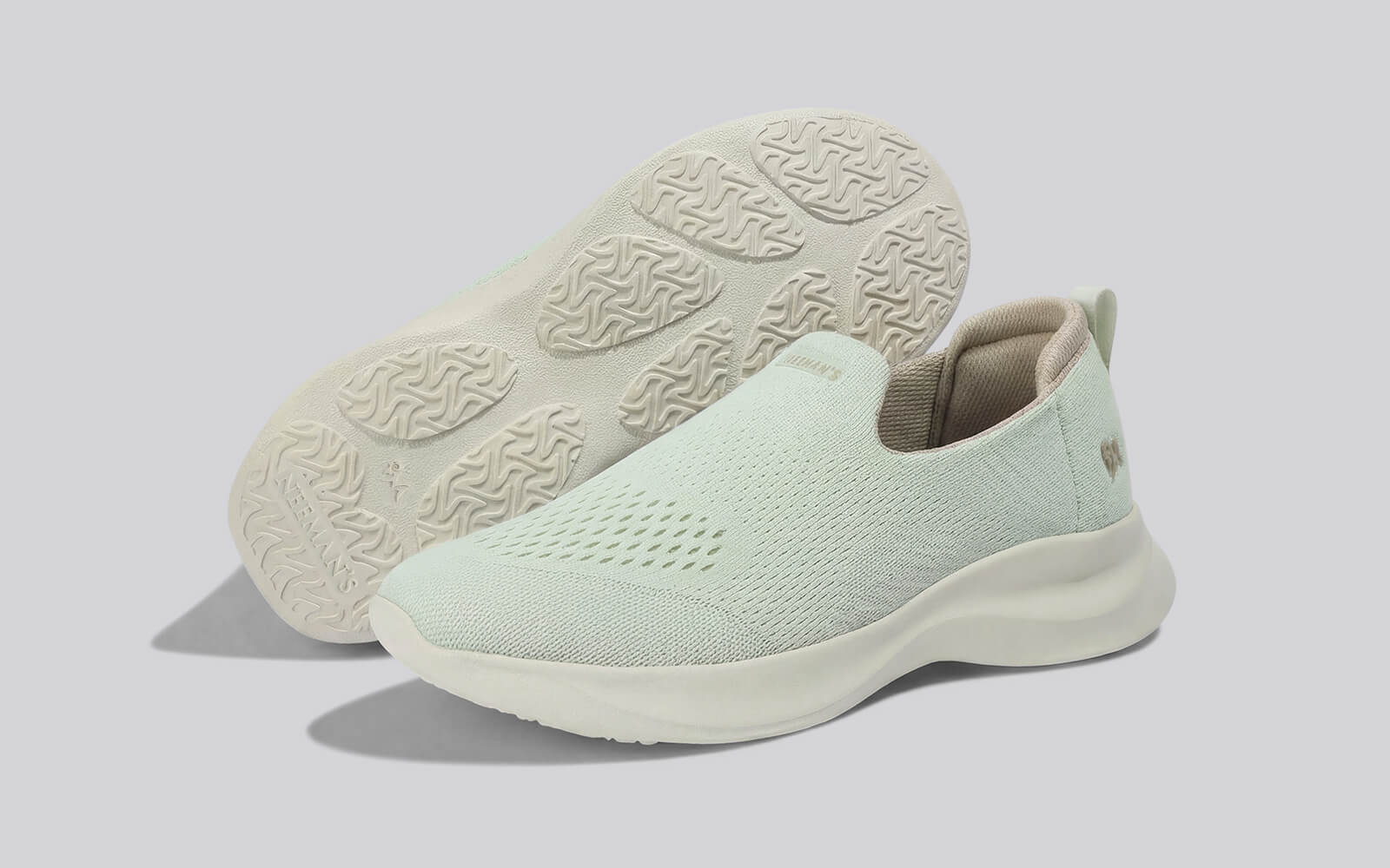 Knit Lite Slip Ons For Women : Light Green - Image 12