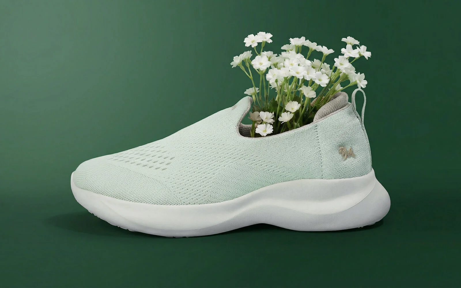 Knit Lite Slip Ons For Women : Light Green - Image 2