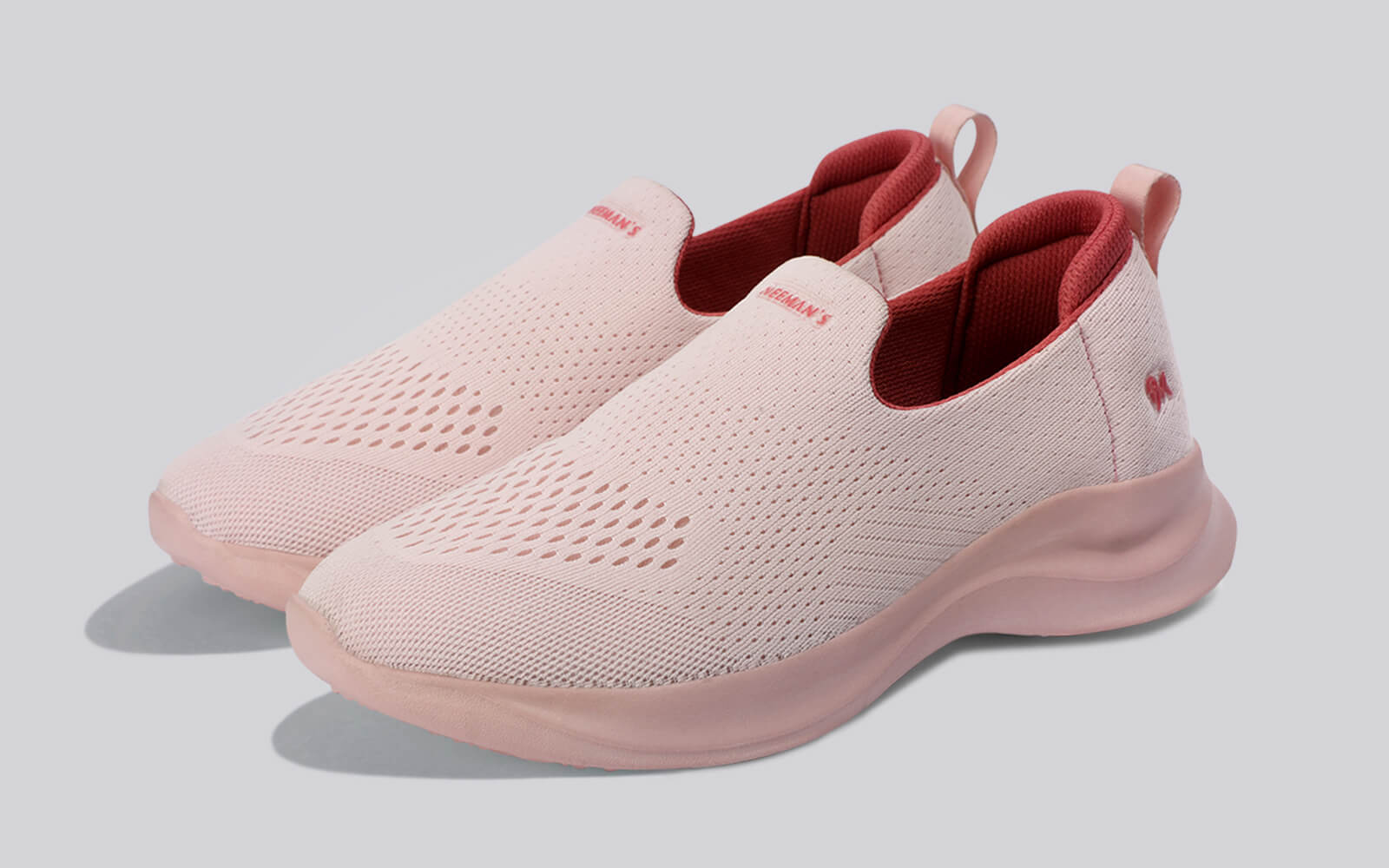 Knit Lite Slip Ons For Women : Light Pink - Image 10