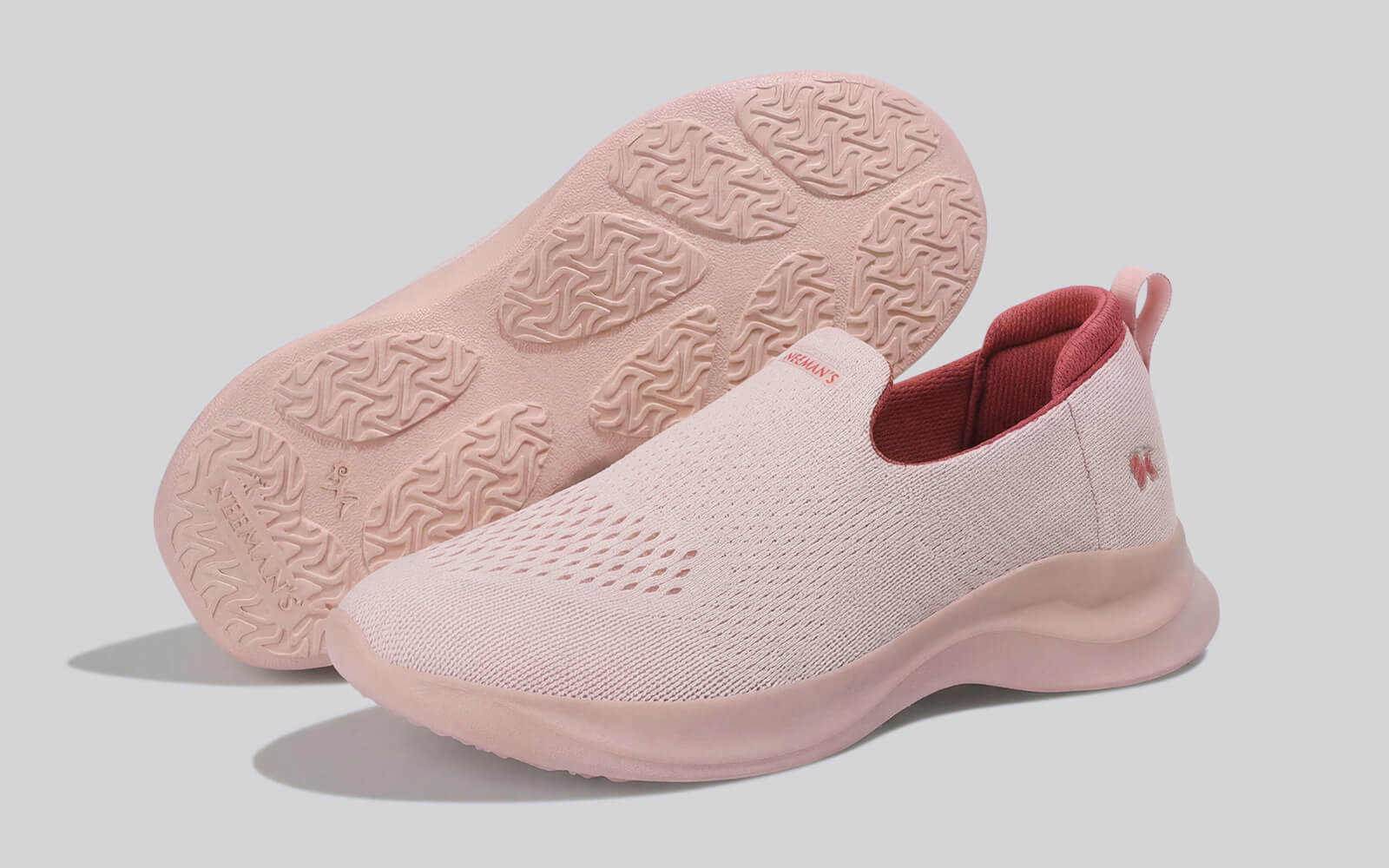 Knit Lite Slip Ons For Women : Light Pink - Image 12