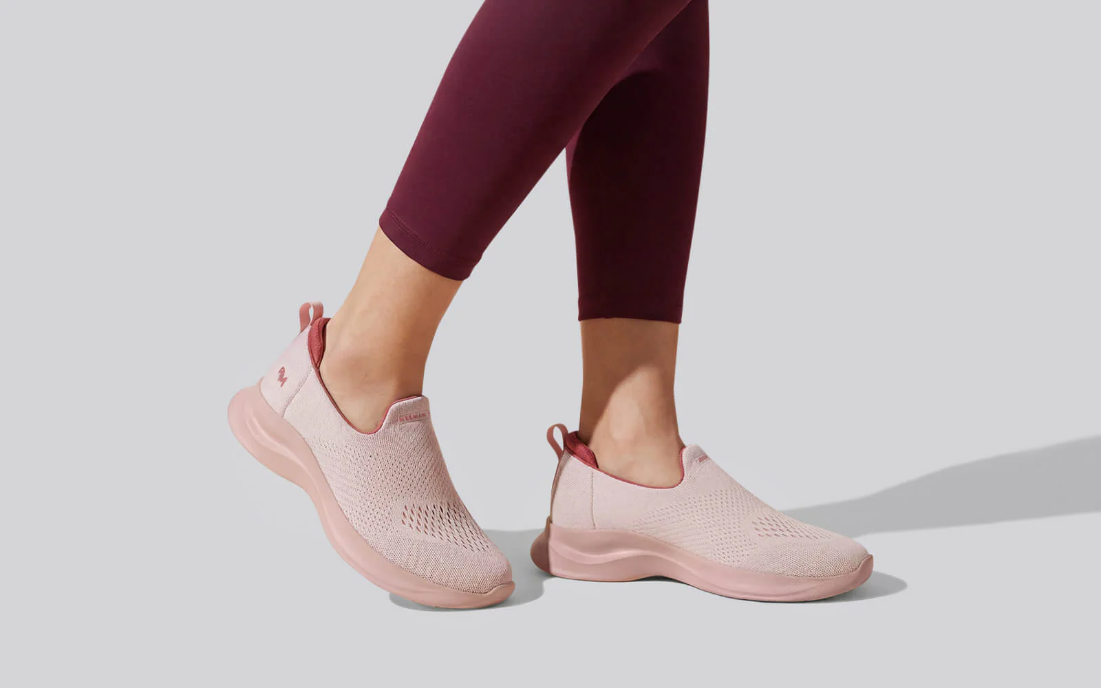 Knit Lite Slip Ons For Women : Light Pink - Image 9