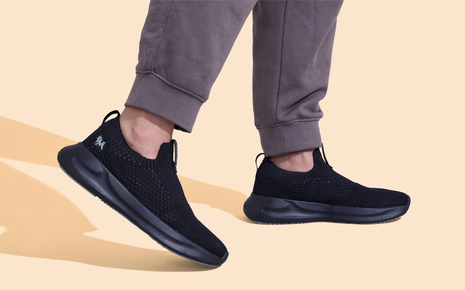 Knit Trainers For Men : Black - Image 8