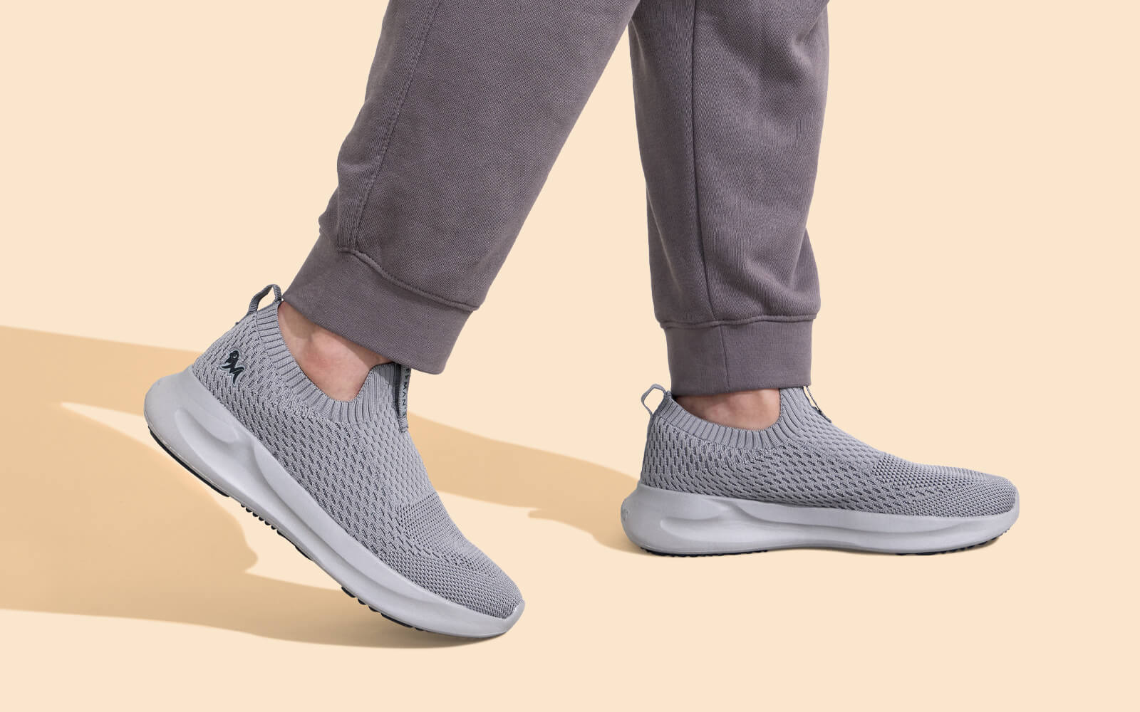 Knit Trainers For Men : Grey - Image 8