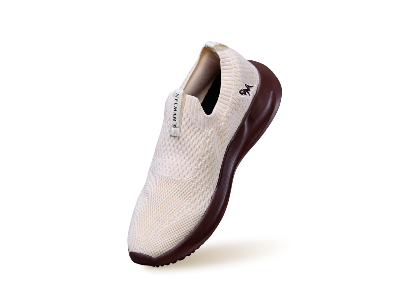 Knit Trainers For Men : Ivory Brown - Image 11