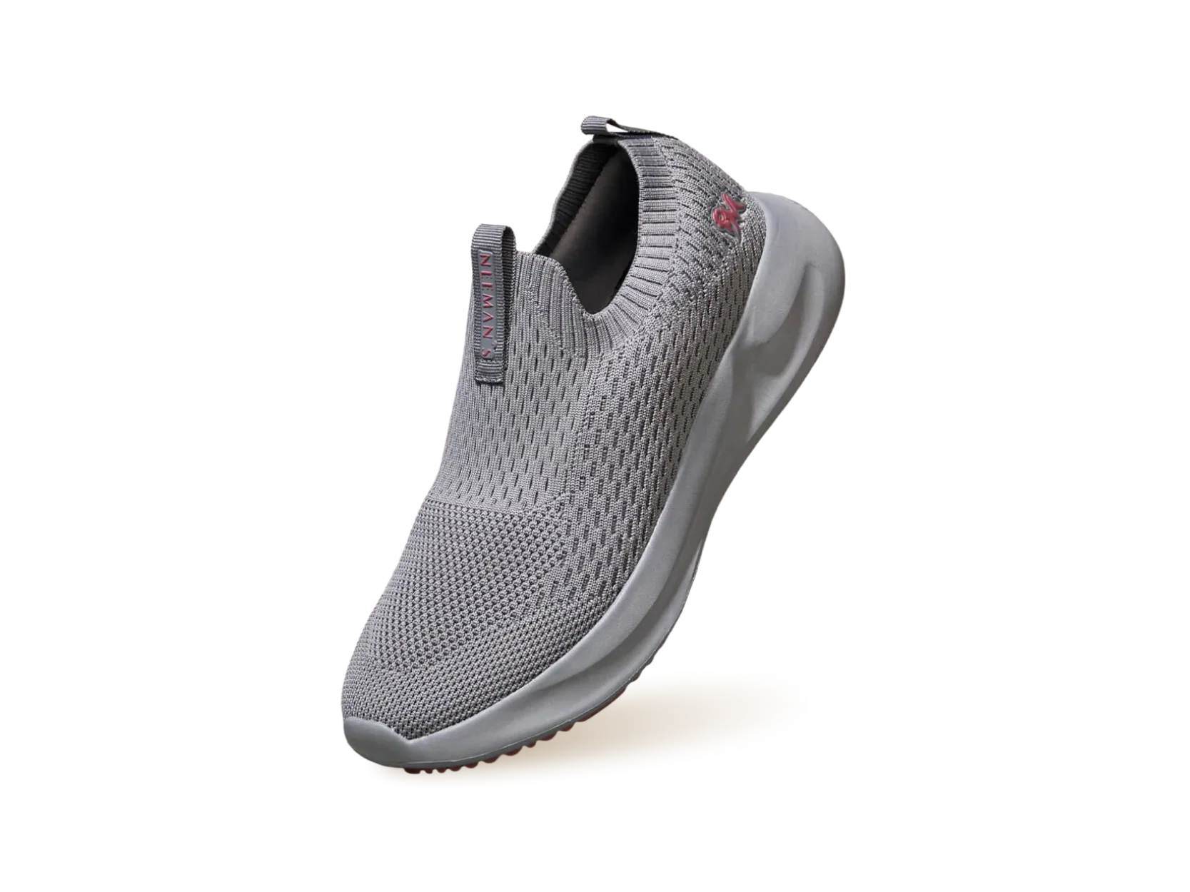Knit Trainers For Women : Grey-Pink - Image 10