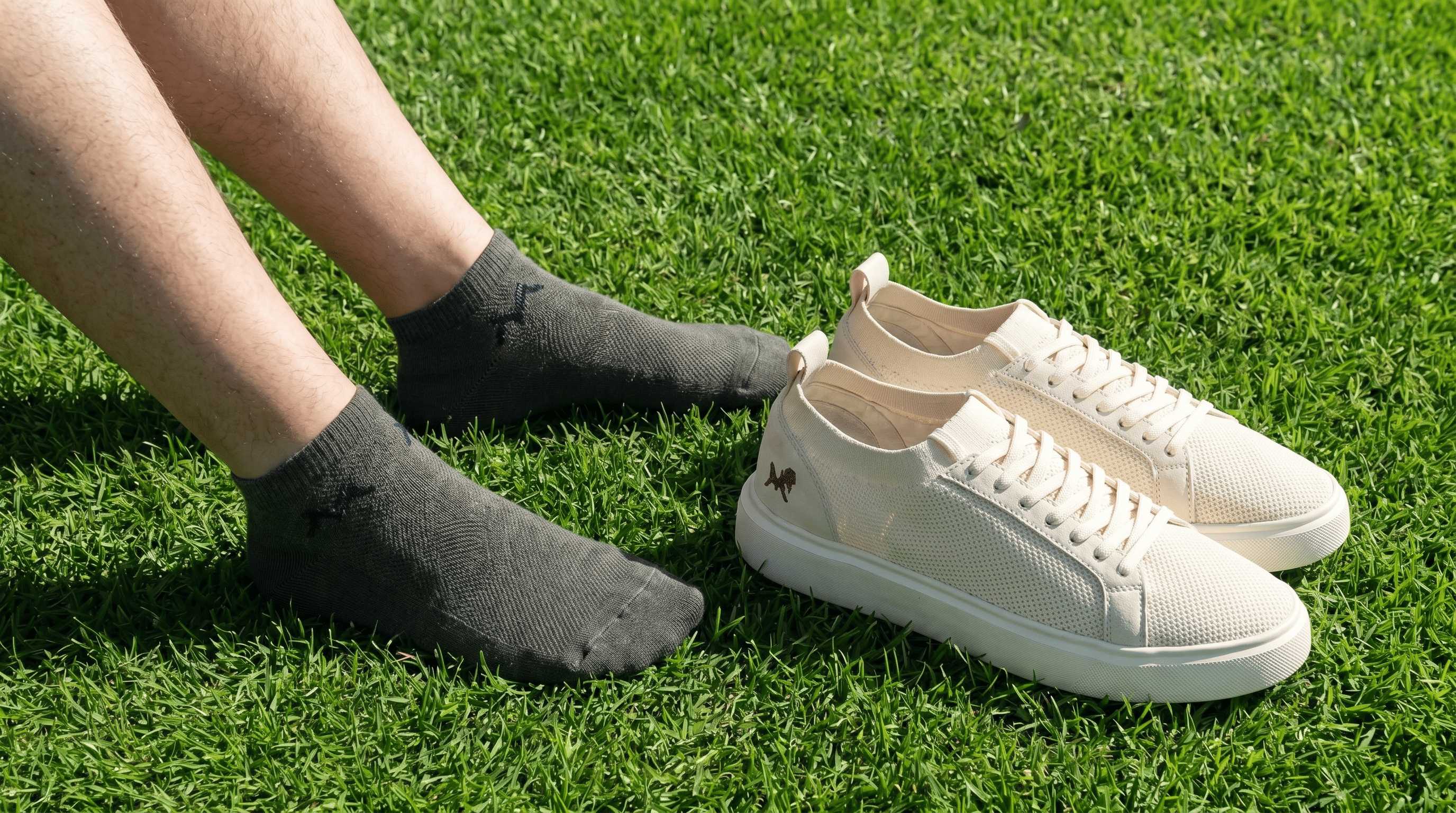 Low-Cut Ankle Socks : Black White Olive (Pack of 3) - Image 4