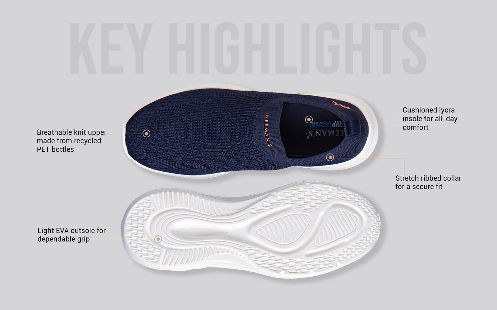 Max Cushy Slip Ons : Blue - Image 4