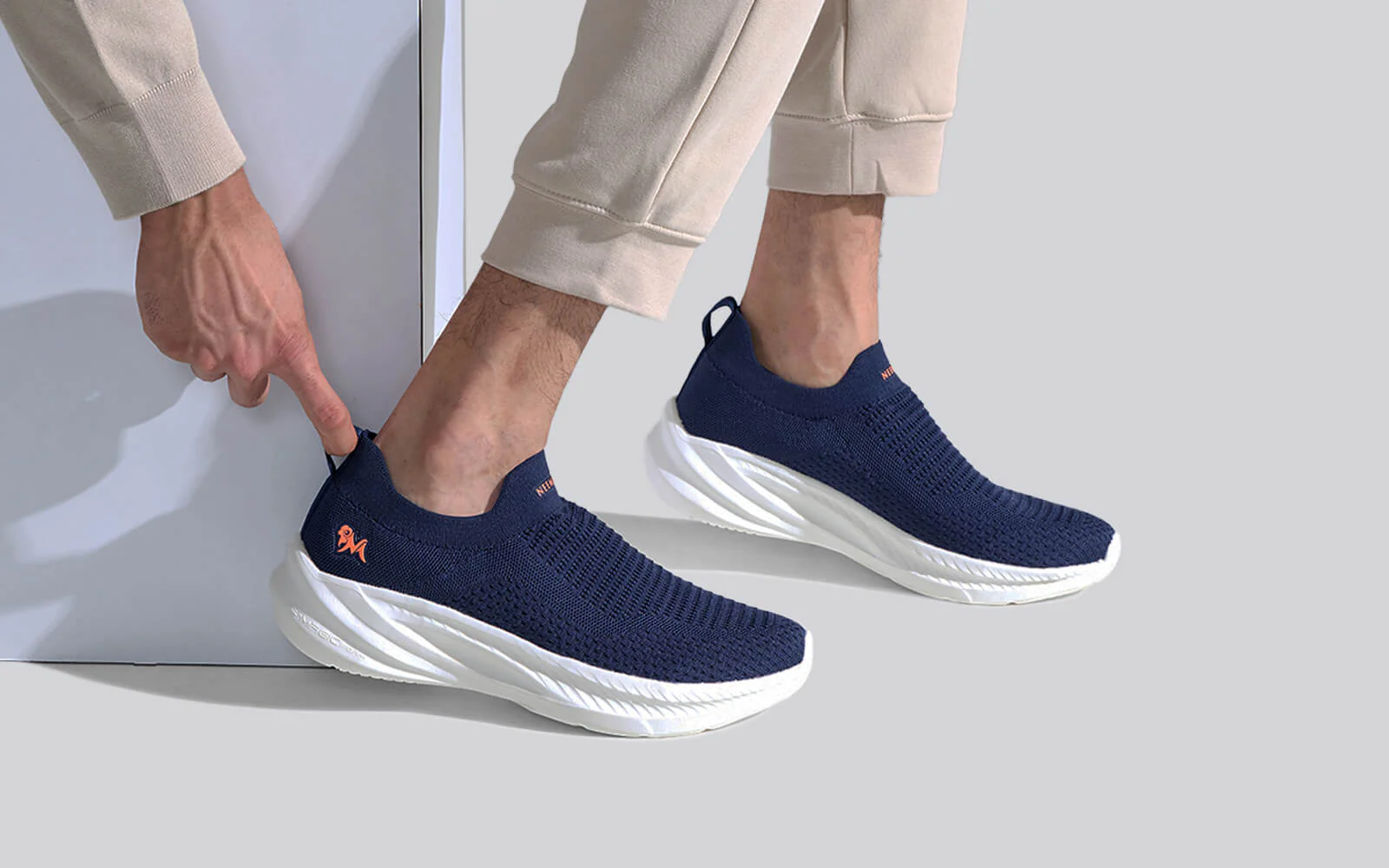 Max Cushy Slip Ons : Blue - Image 9