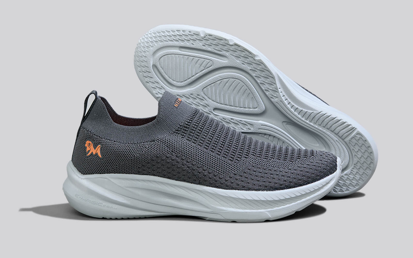 Max Cushy Slip Ons : Grey - Image 8