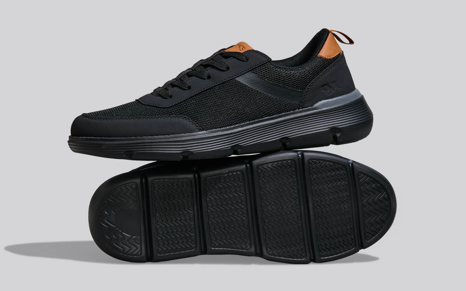 Melange Dress Sneakers : Black - Image 6