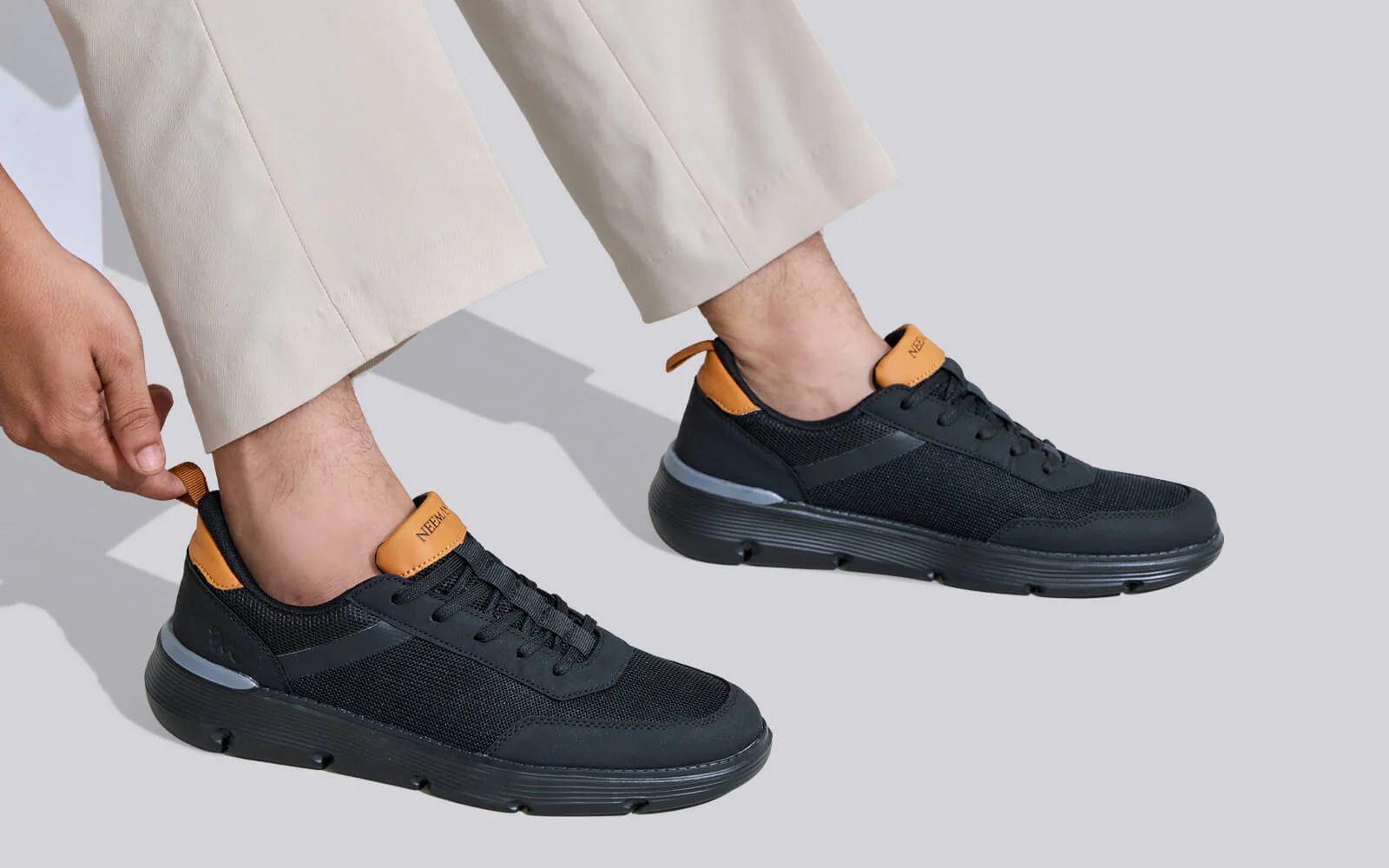 Melange Dress Sneakers : Black - Image 7