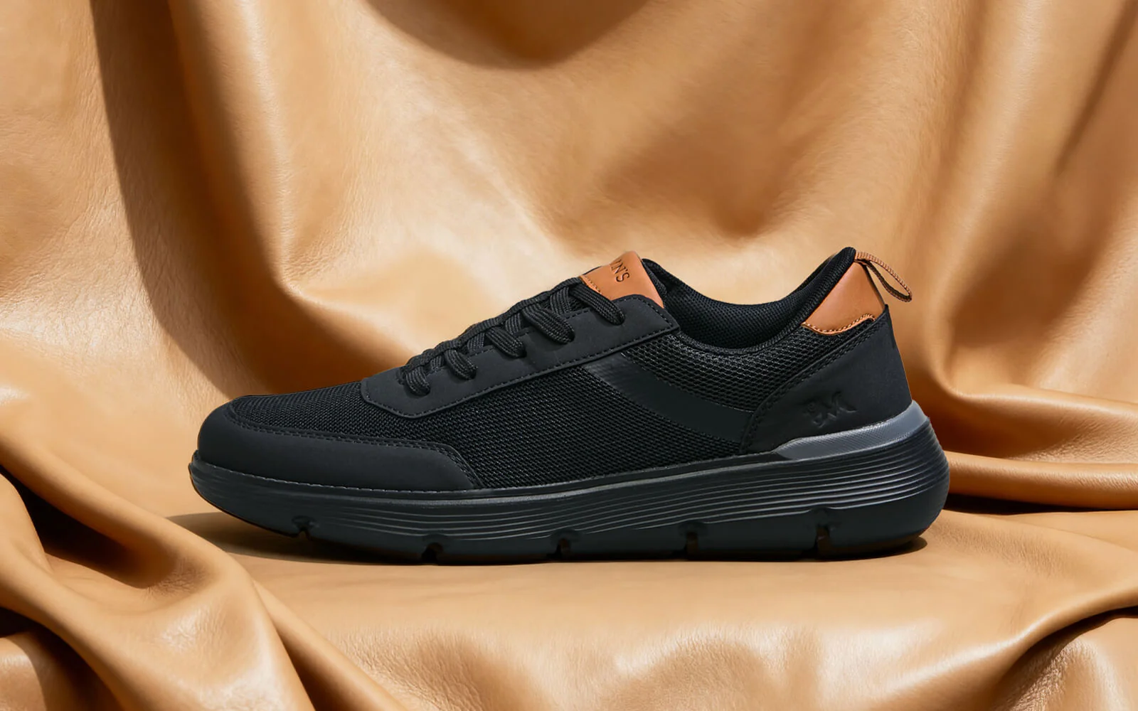 Melange Dress Sneakers : Black - Image 9
