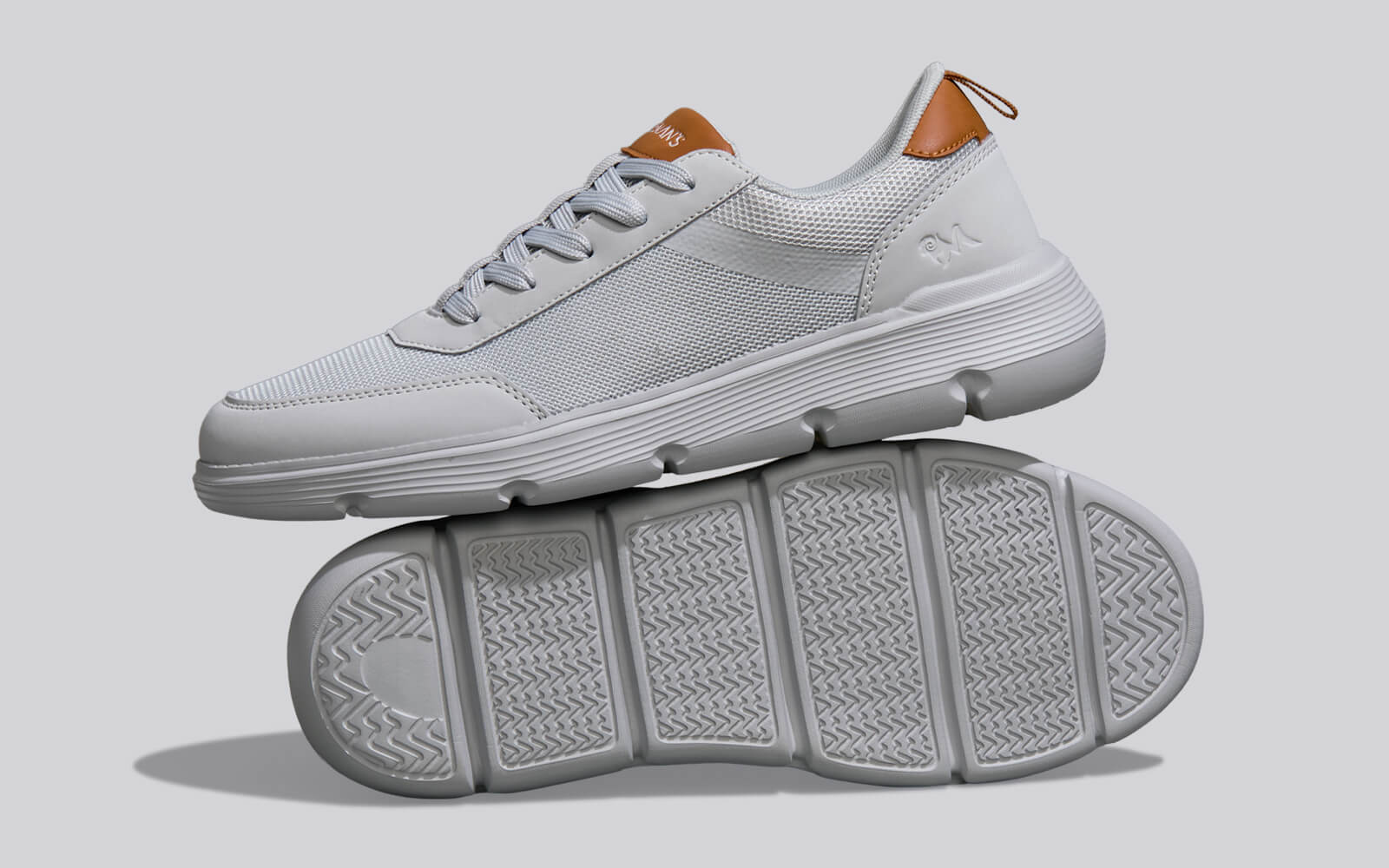Melange Dress Sneakers : Grey - Image 6