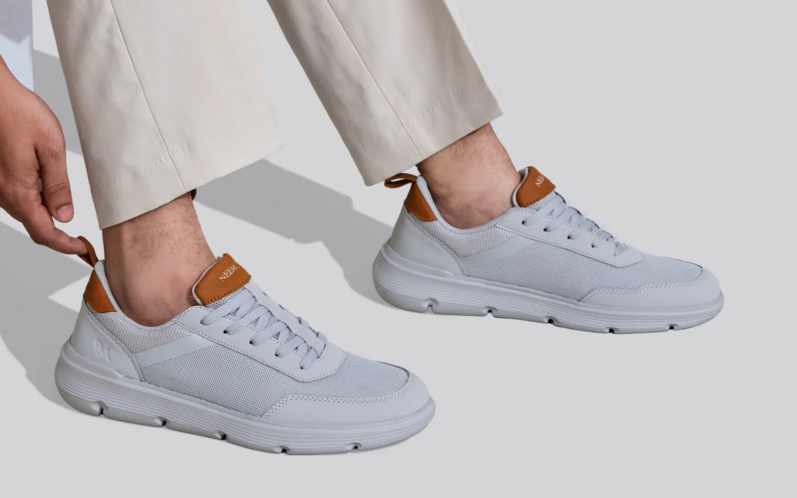 Melange Dress Sneakers : Grey - Image 7