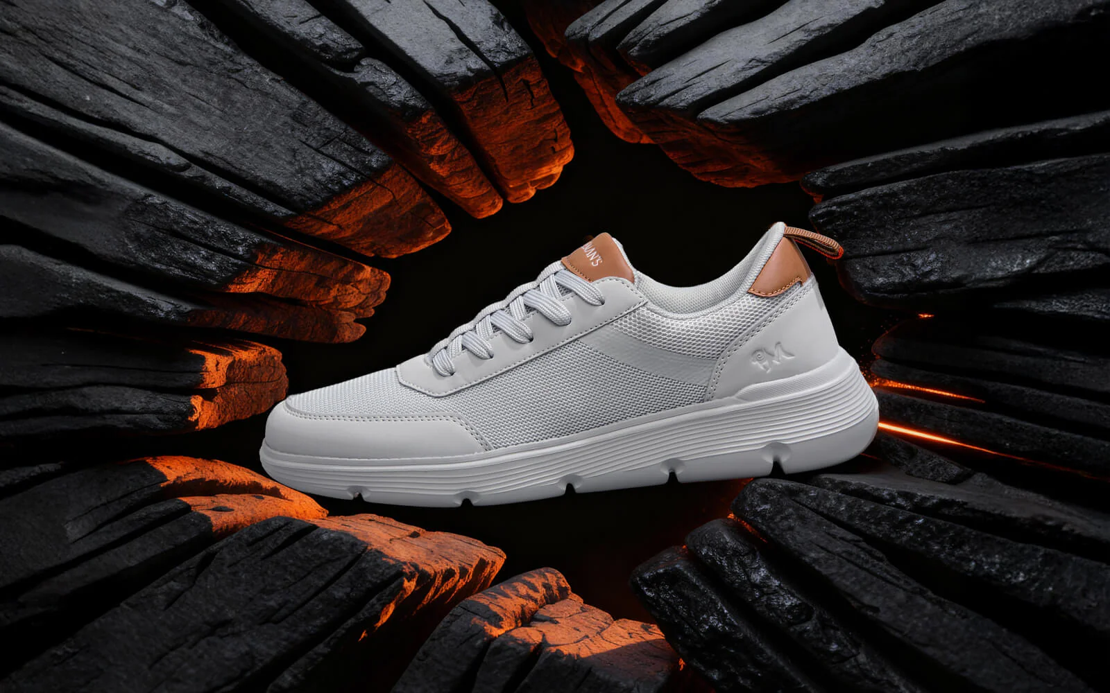 Melange Dress Sneakers : Grey - Image 9