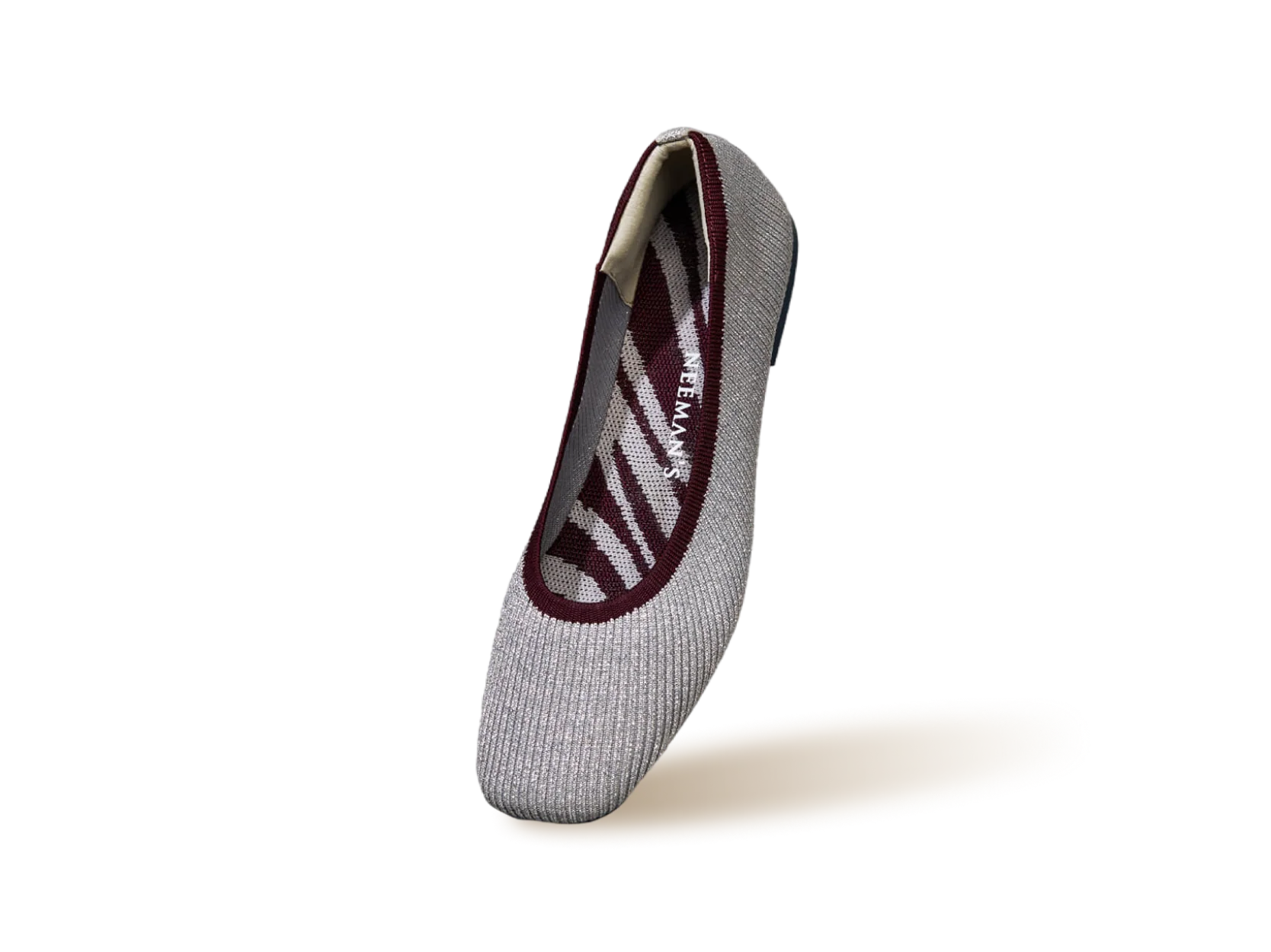 Metallic Square Flats : Grey-Silver - Image 12