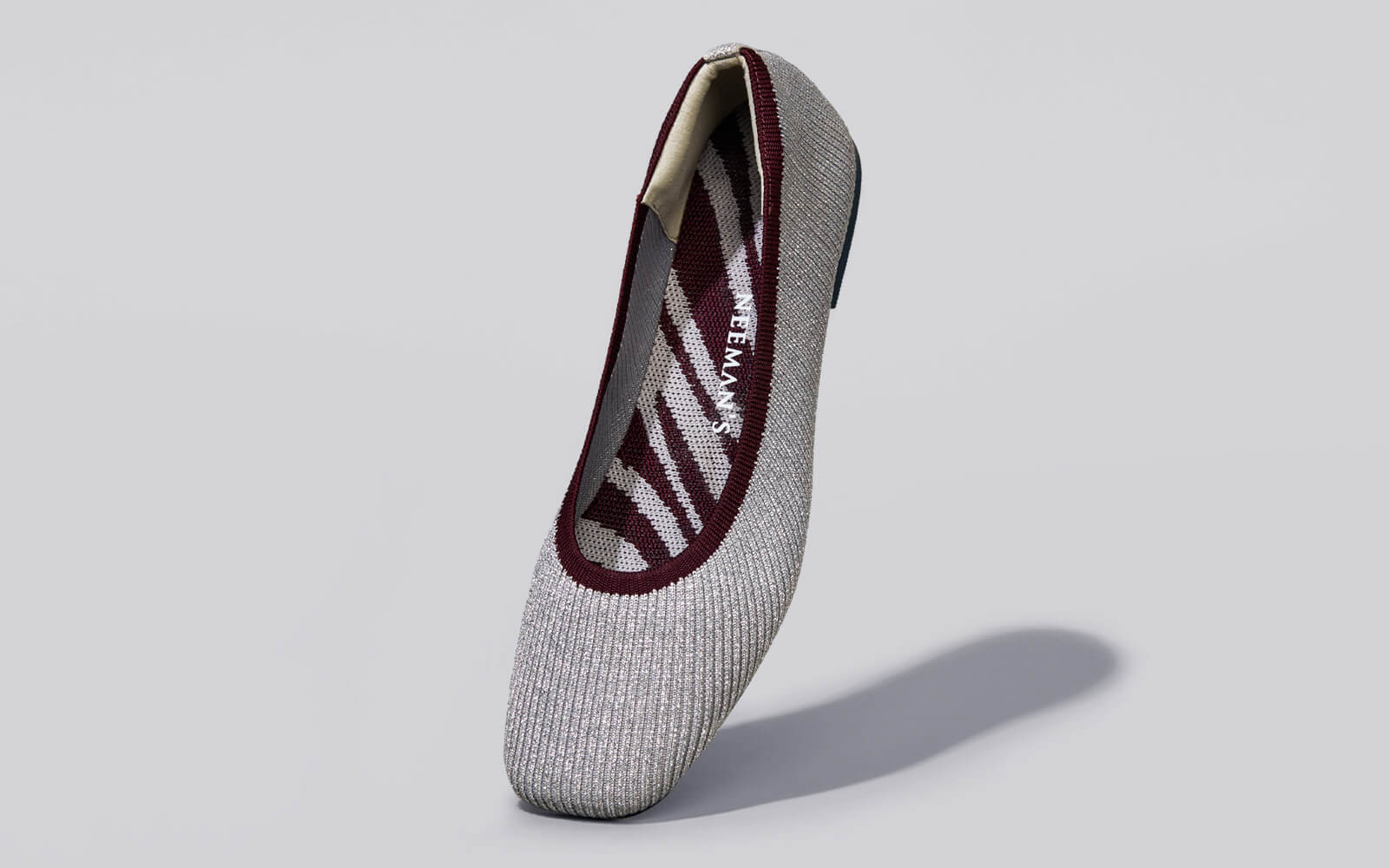 Metallic Square Flats : Grey-Silver - Image 5