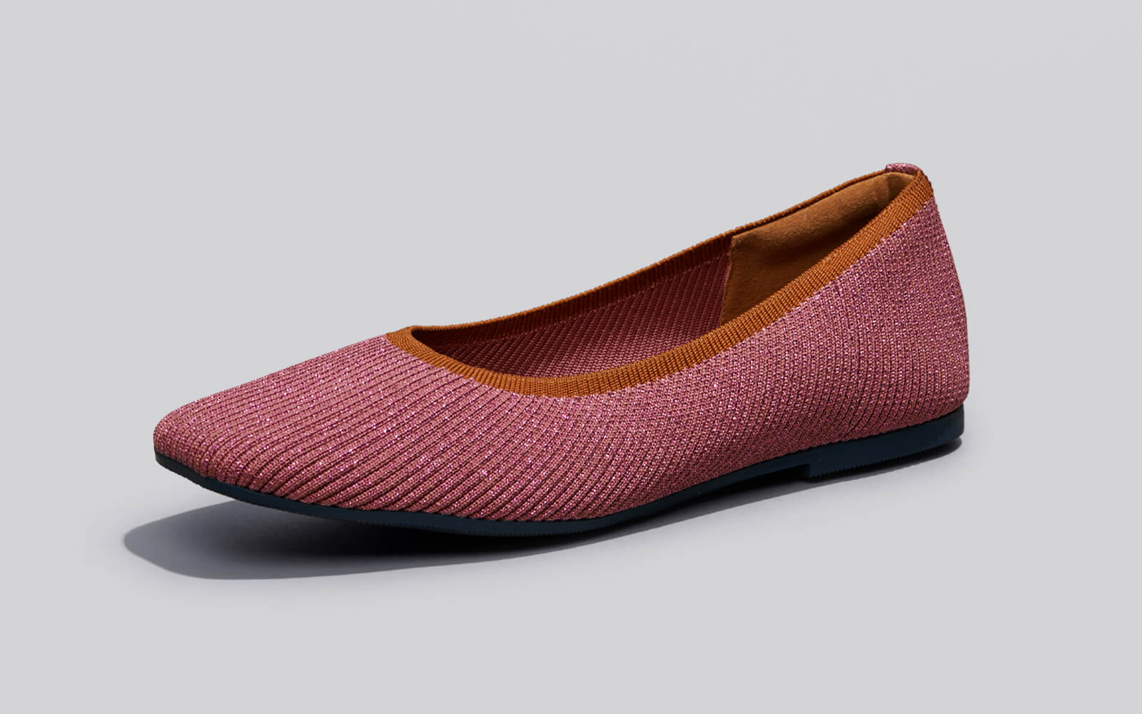 Metallic Square Flats : Pink - Image 4