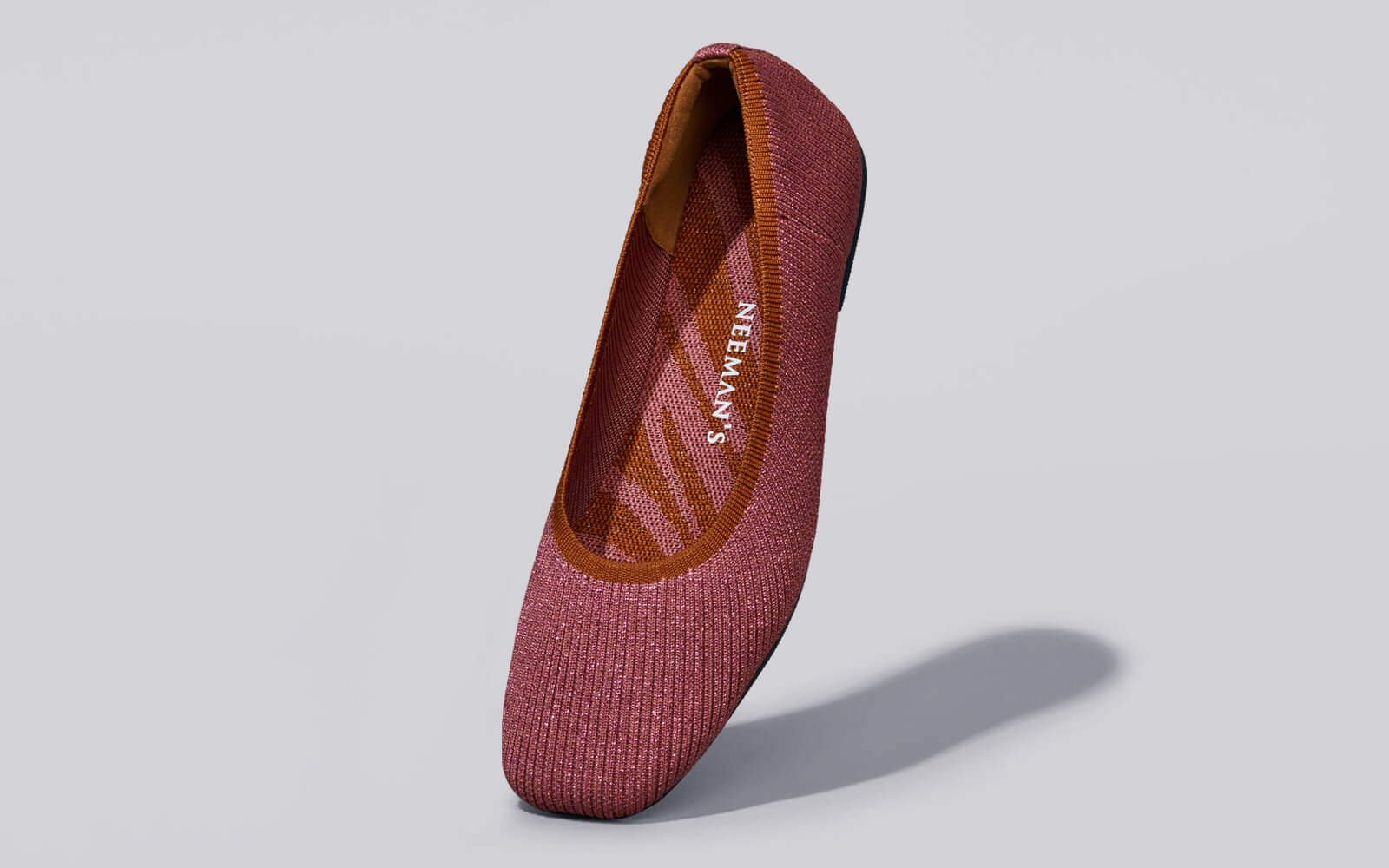 Metallic Square Flats : Pink - Image 9