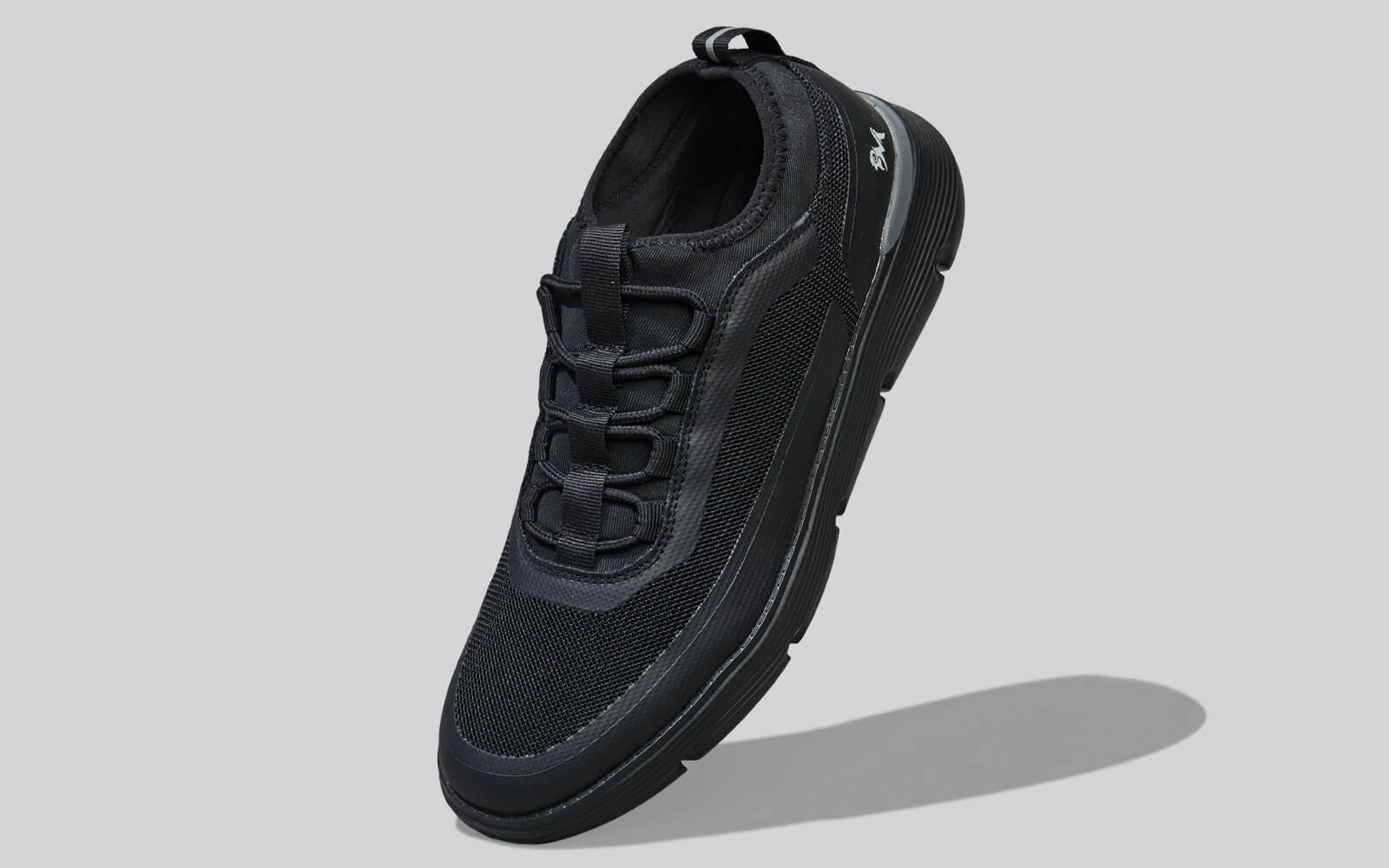 Mid-Top Sneakers : Black - Image 2