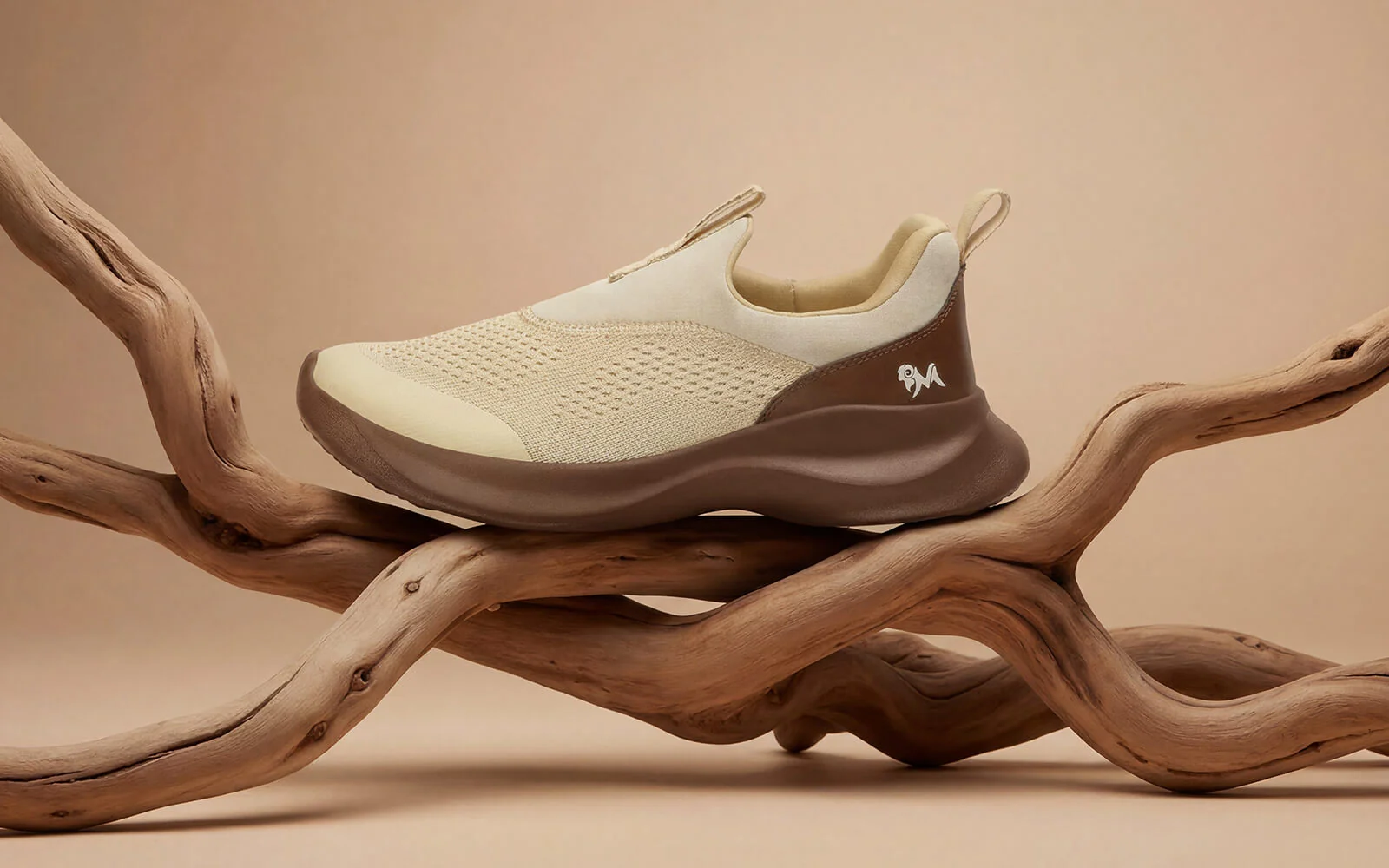 Mono Curve Slip Ons for Men : Ivory Brown - Image 2