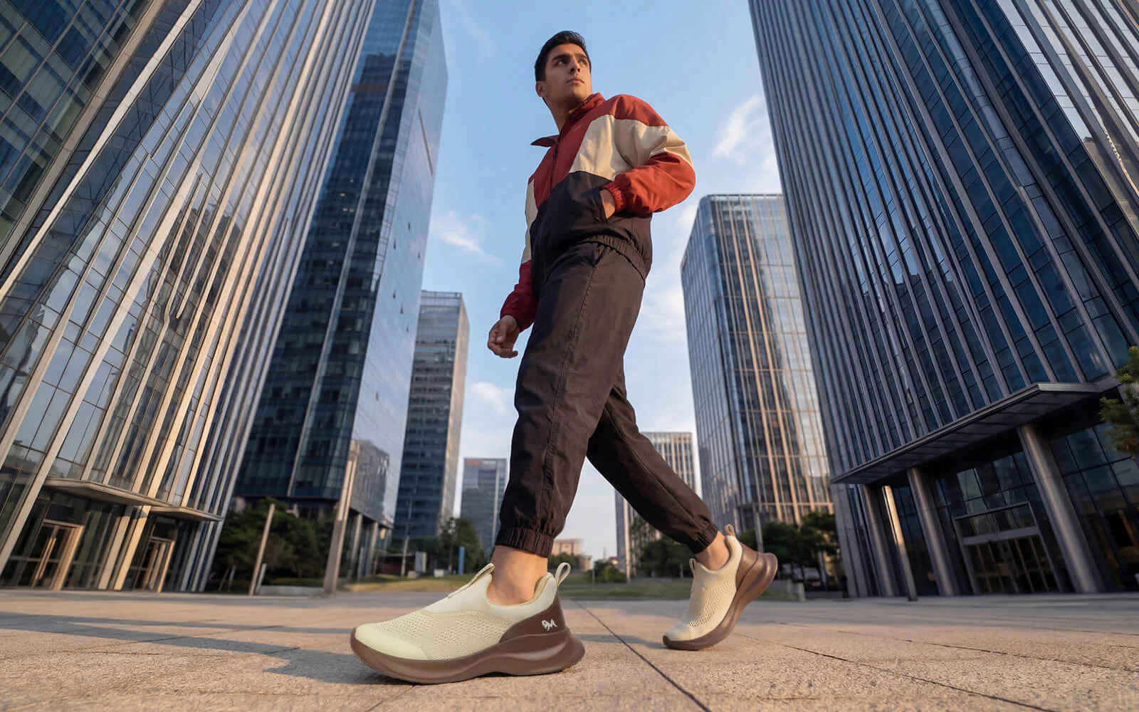 Mono Curve Slip Ons for Men : Ivory Brown - Image 6