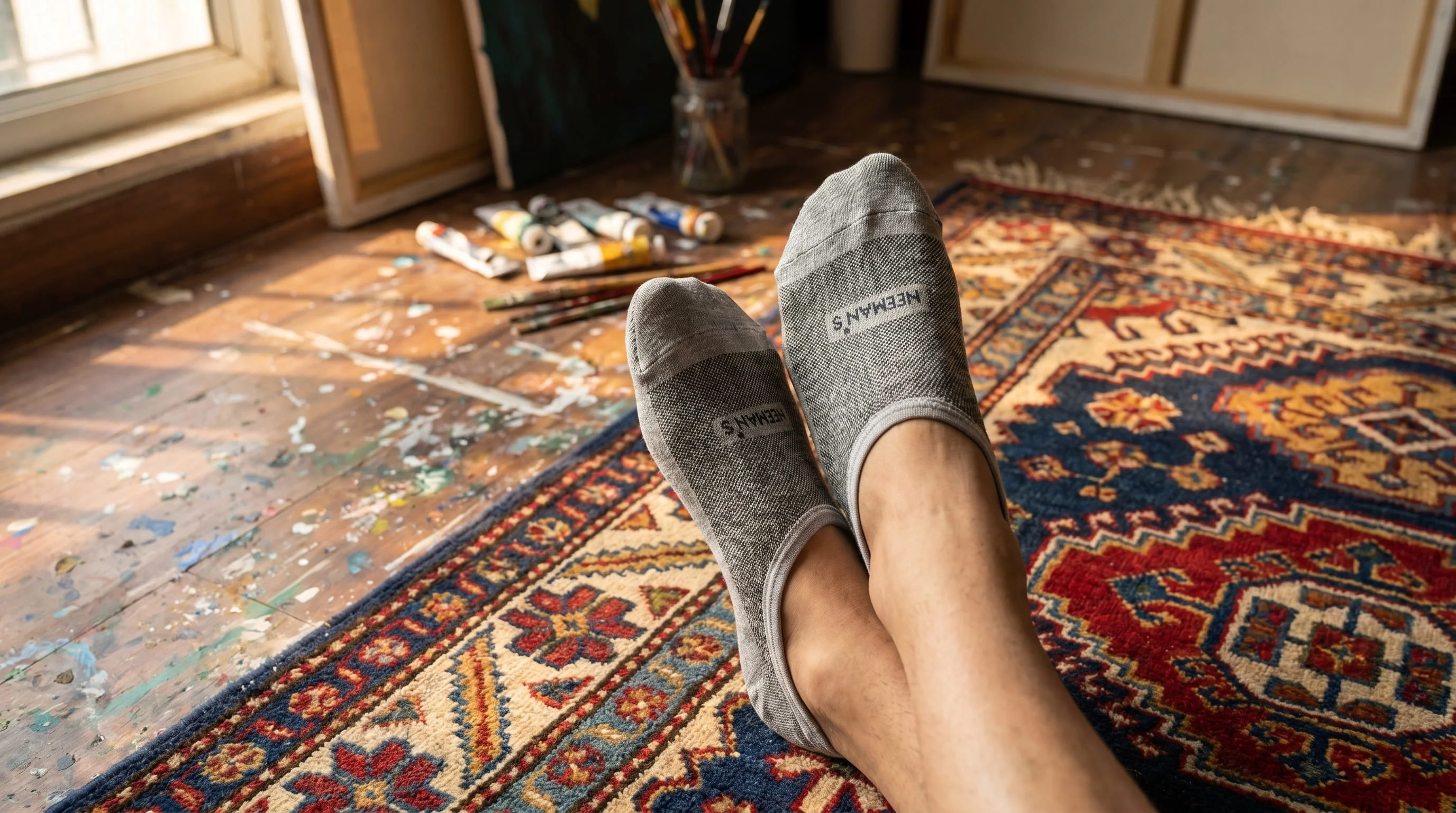 No Show Socks : Black White Grey (Pack of 3) - Image 4