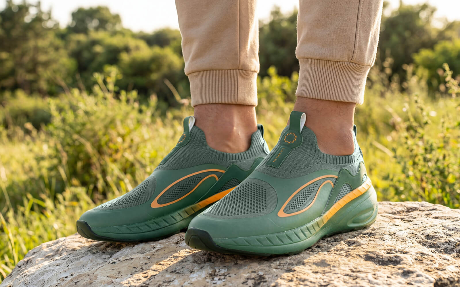 Novra Slip Ons For Men : Green - Image 9