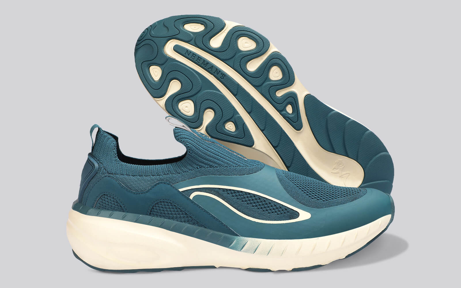 Novra Slip Ons For Men : Teal - Image 10