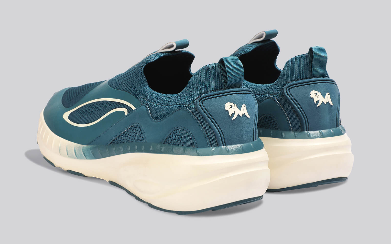 Novra Slip Ons For Men : Teal - Image 4
