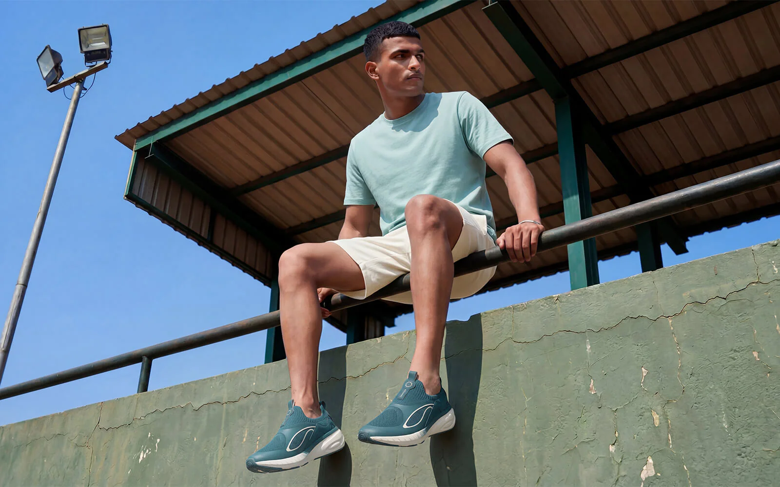Novra Slip Ons For Men : Teal - Image 6