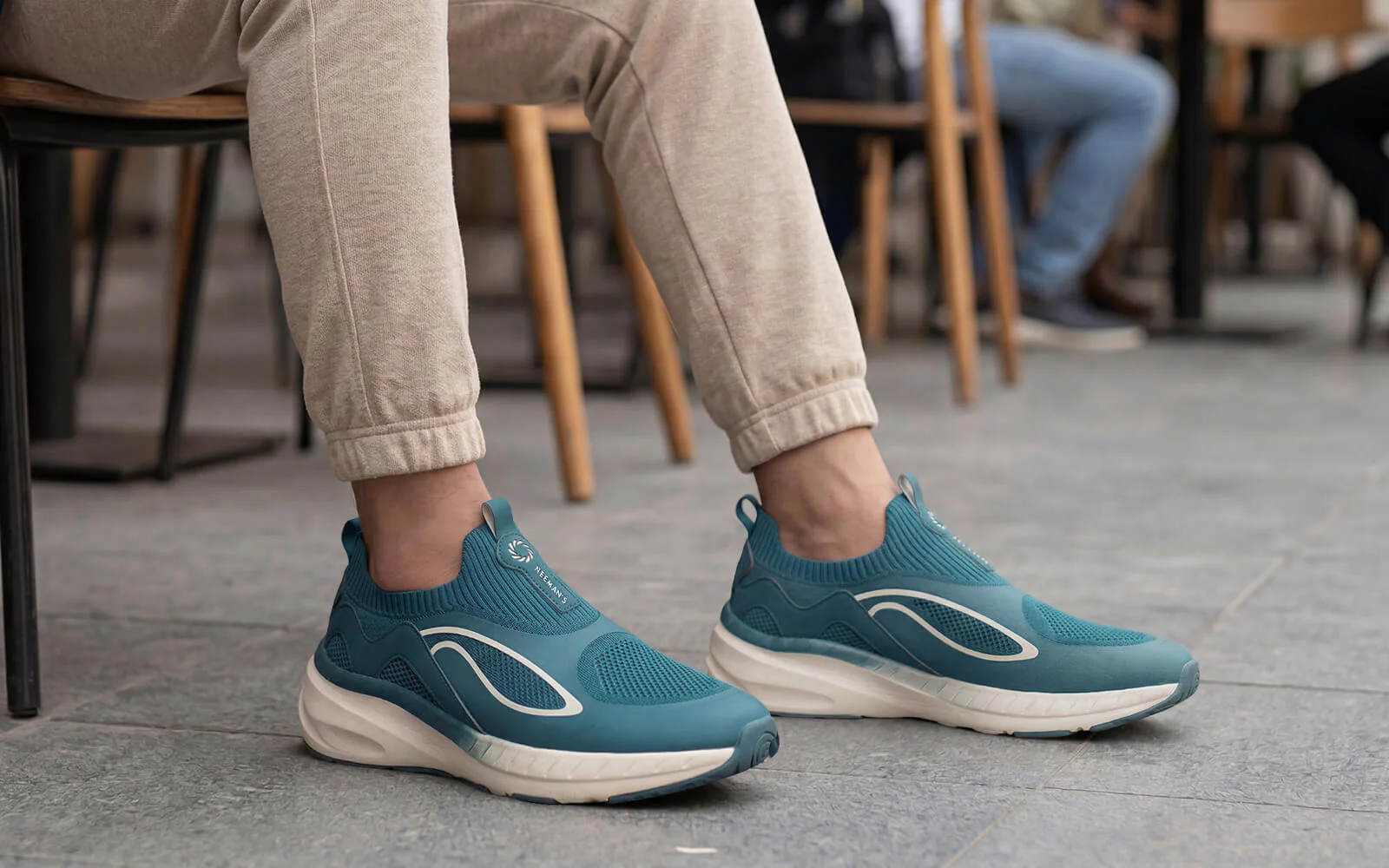 Novra Slip Ons For Men : Teal - Image 7