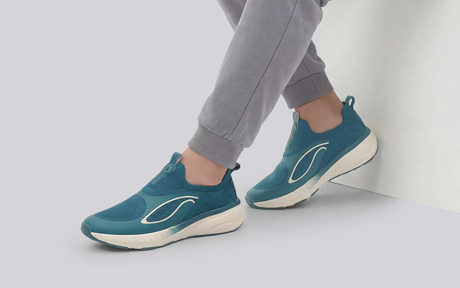 Novra Slip Ons For Men : Teal - Image 9