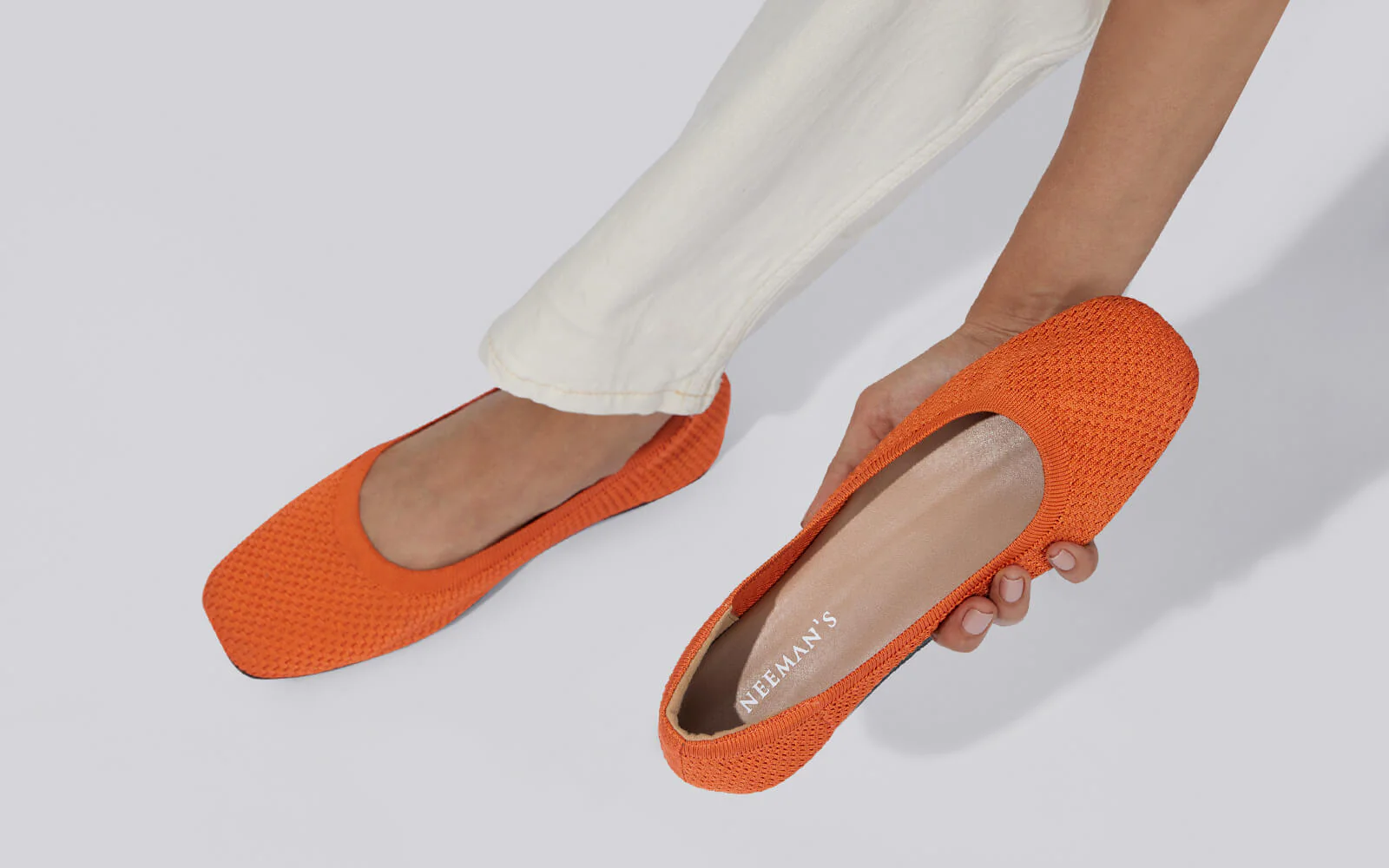 Plush Square Flats : Apricot - Image 10